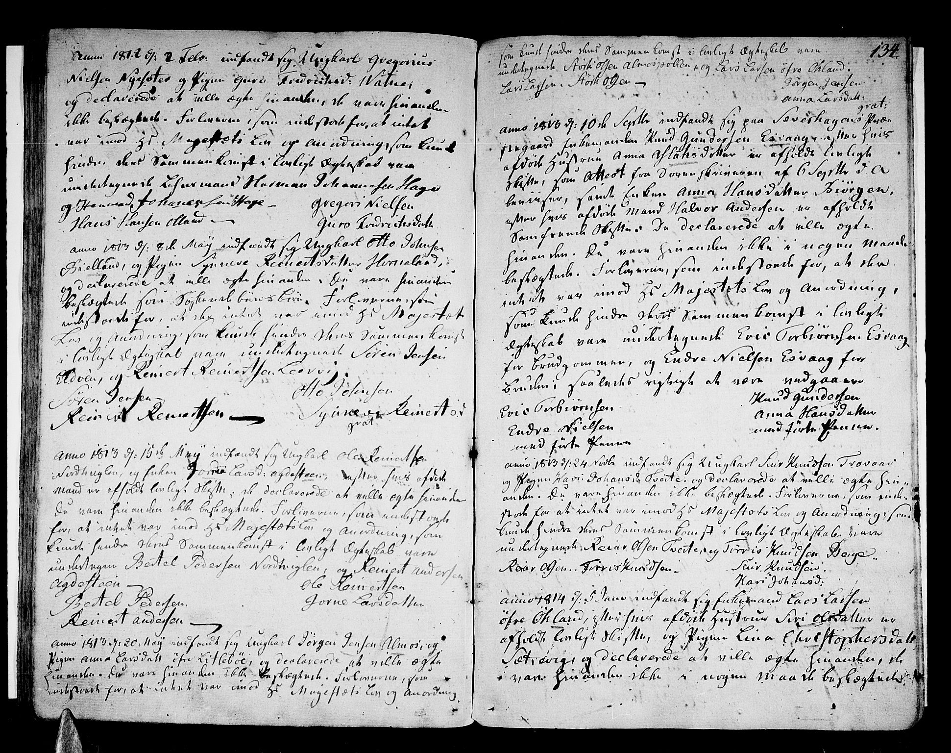 Stord sokneprestembete, SAB/A-78201/H/Haa: Parish register (official) no. A 3, 1778-1800, p. 134