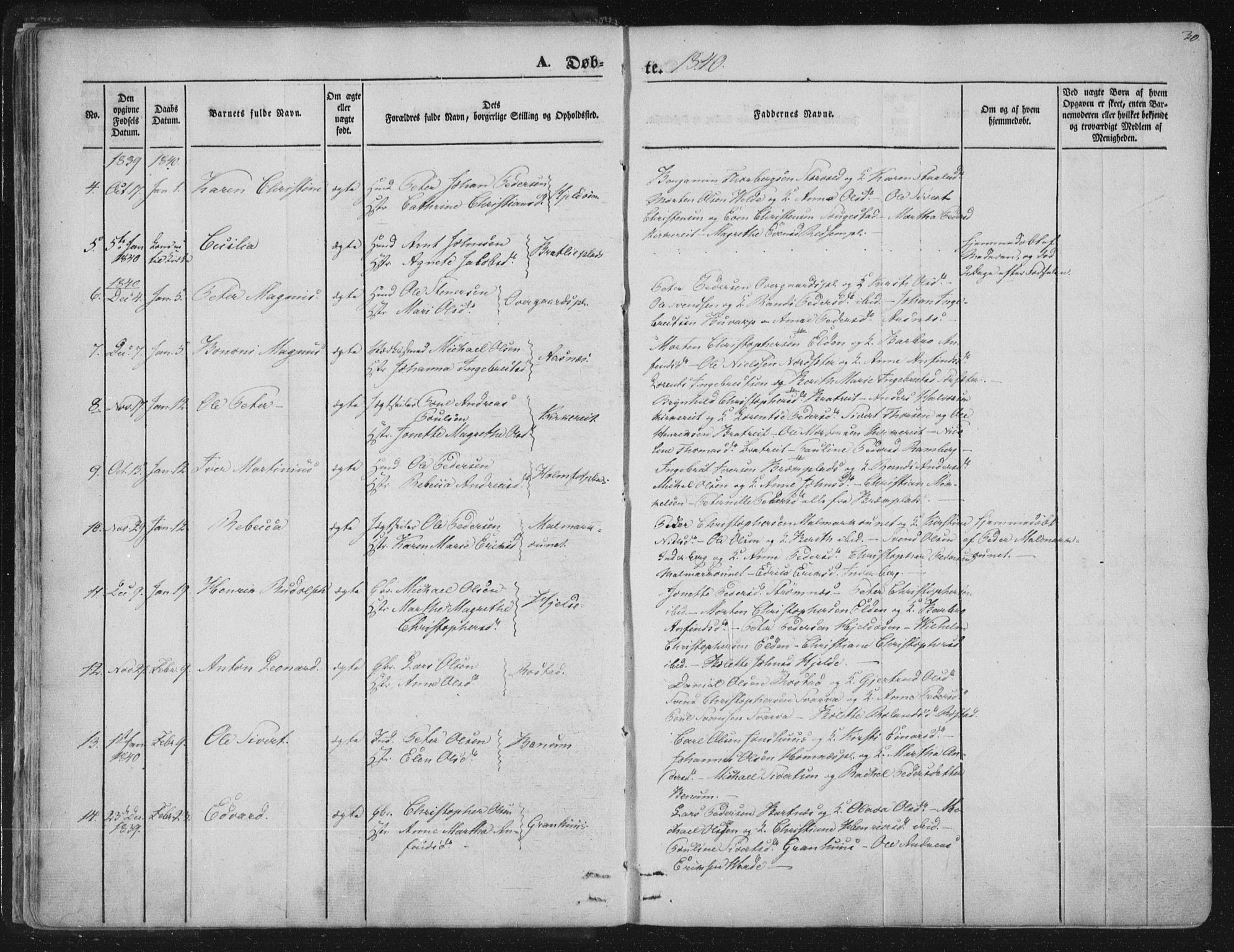 Ministerialprotokoller, klokkerbøker og fødselsregistre - Nord-Trøndelag, SAT/A-1458/741/L0392: Parish register (official) no. 741A06, 1836-1848, p. 30