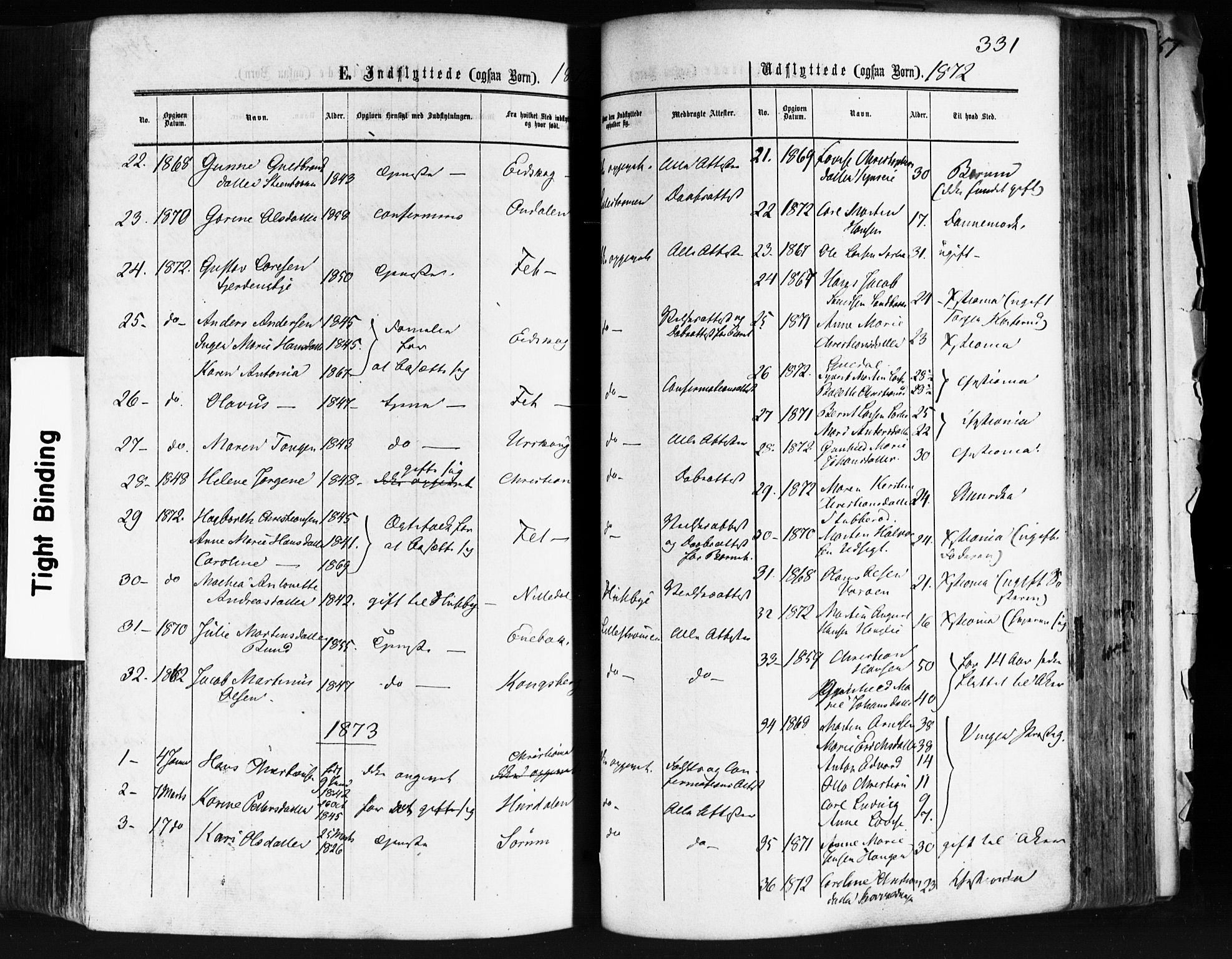 Skedsmo prestekontor Kirkebøker, AV/SAO-A-10033a/F/Fa/L0011: Parish register (official) no. I 11, 1866-1876, p. 331