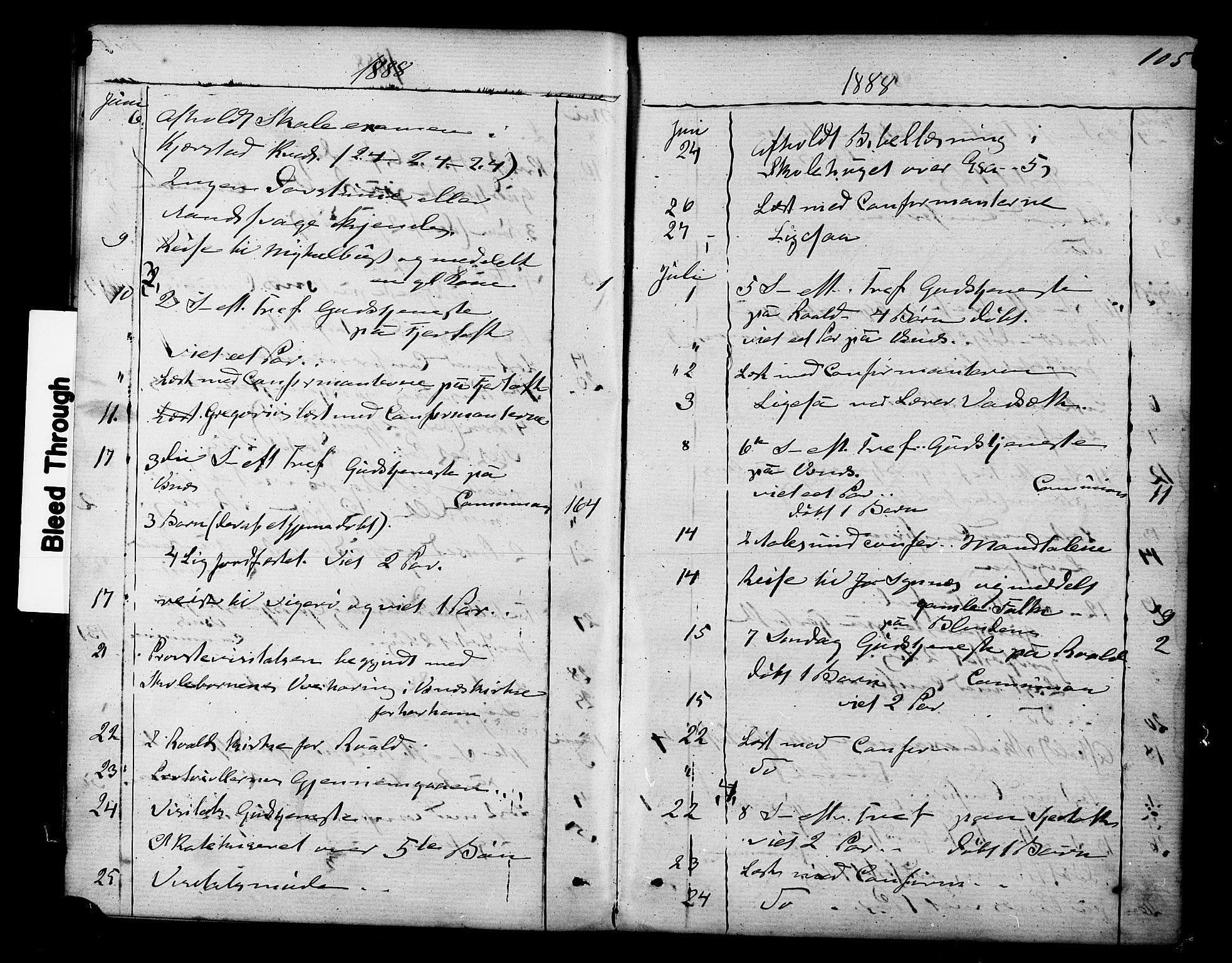 Ministerialprotokoller, klokkerbøker og fødselsregistre - Møre og Romsdal, AV/SAT-A-1454/536/L0499: Parish register (official) no. 536A08, 1875-1890, p. 105