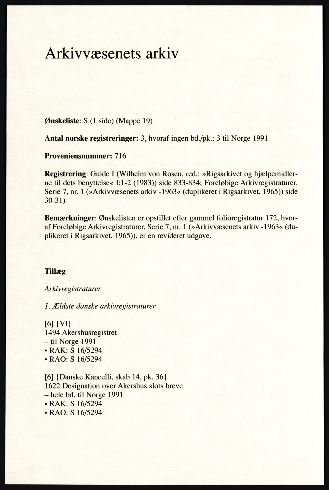 Publikasjoner utgitt av Arkivverket, PUBL/PUBL-001/A/0002: Erik Gøbel: NOREG, Tværregistratur over norgesrelevant materiale i Rigsarkivet i København (2000), 2000, p. 278