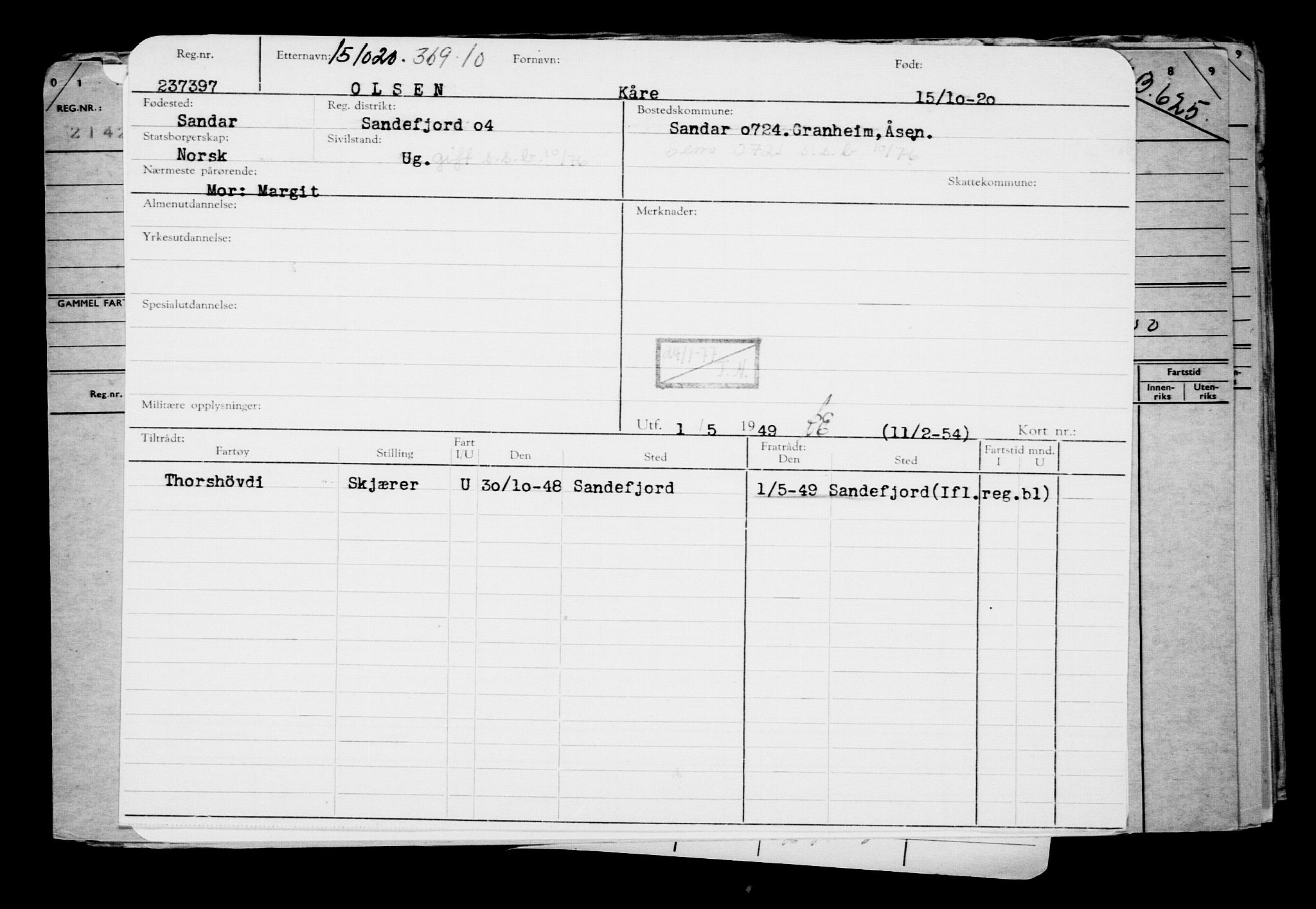 Direktoratet for sjømenn, AV/RA-S-3545/G/Gb/L0186: Hovedkort, 1920, p. 368