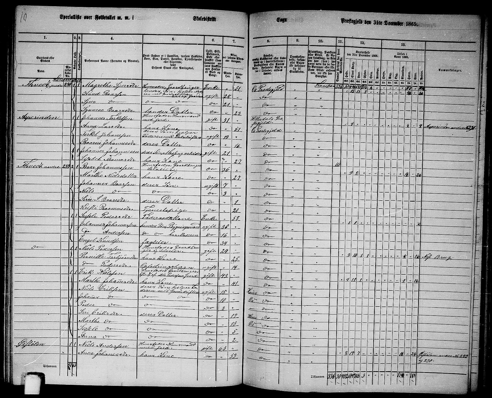 RA, 1865 census for Os, 1865, p. 134