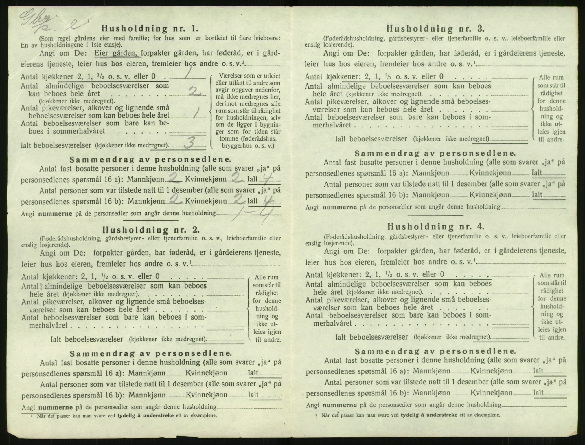 SAT, 1920 census for Stranda, 1920, p. 28