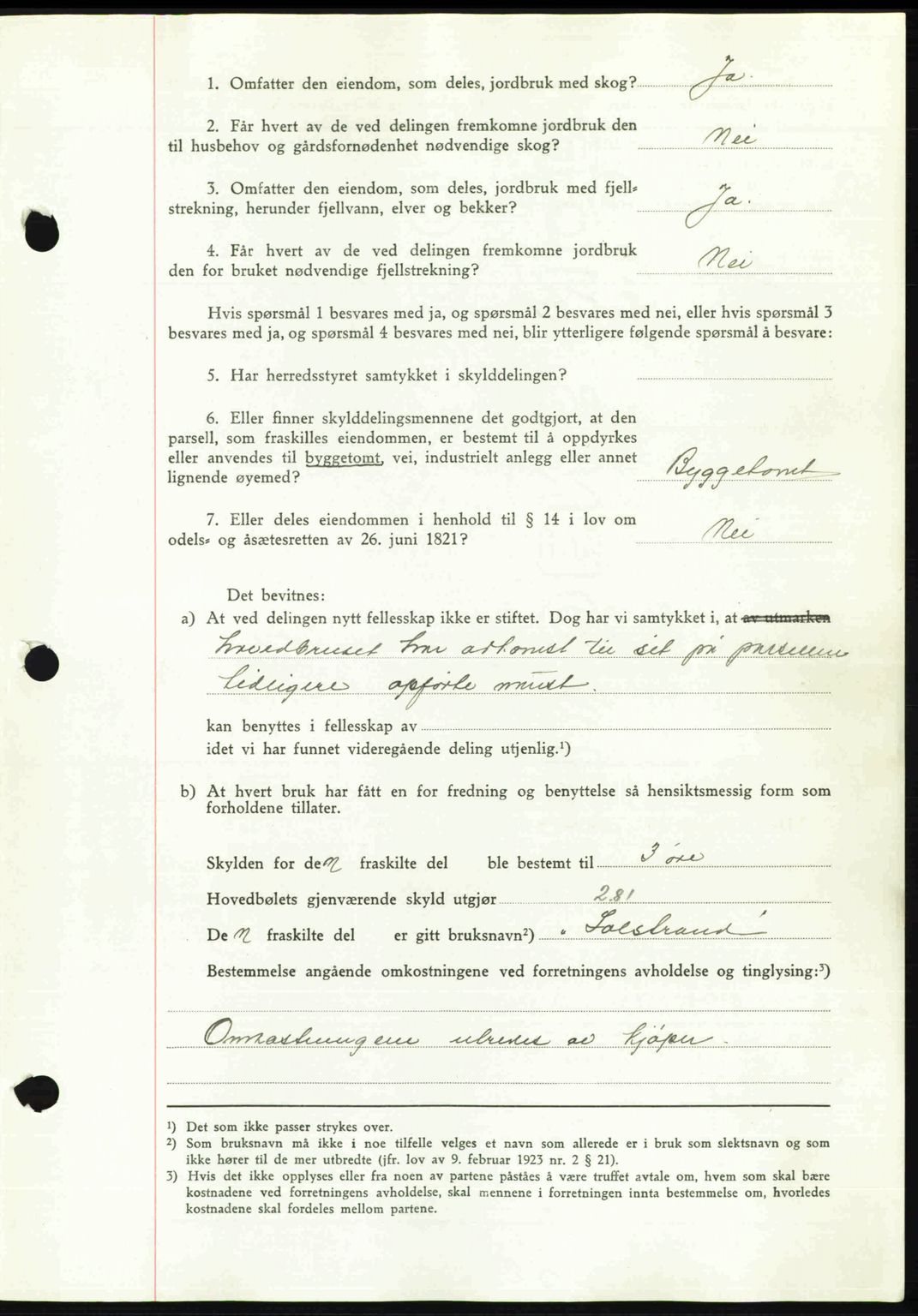 Romsdal sorenskriveri, SAT/A-4149/1/2/2C: Mortgage book no. A22, 1947-1947, Diary no: : 38/1947