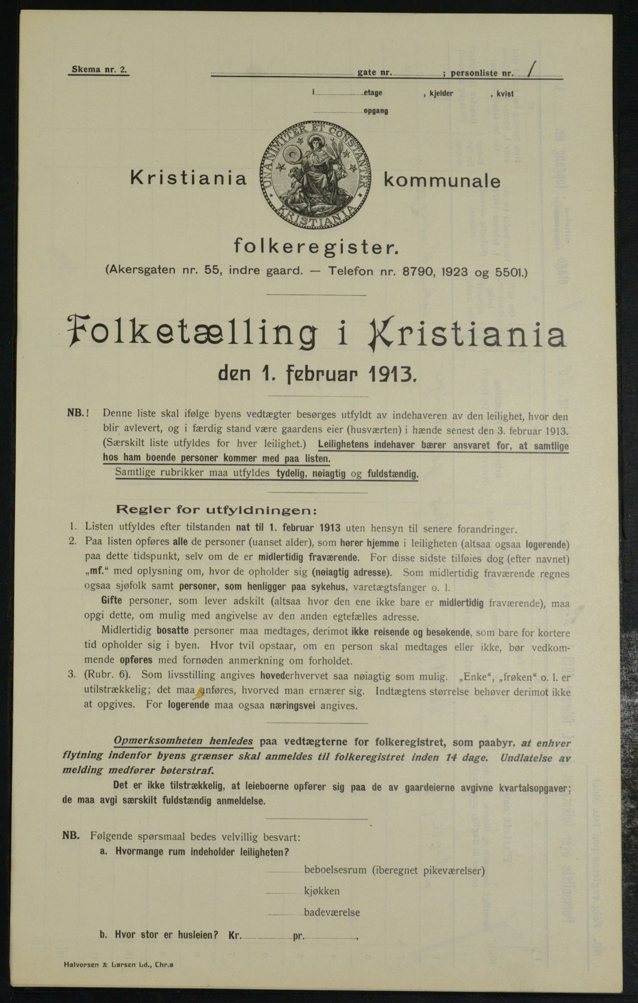 OBA, Municipal Census 1913 for Kristiania, 1913, p. 4871