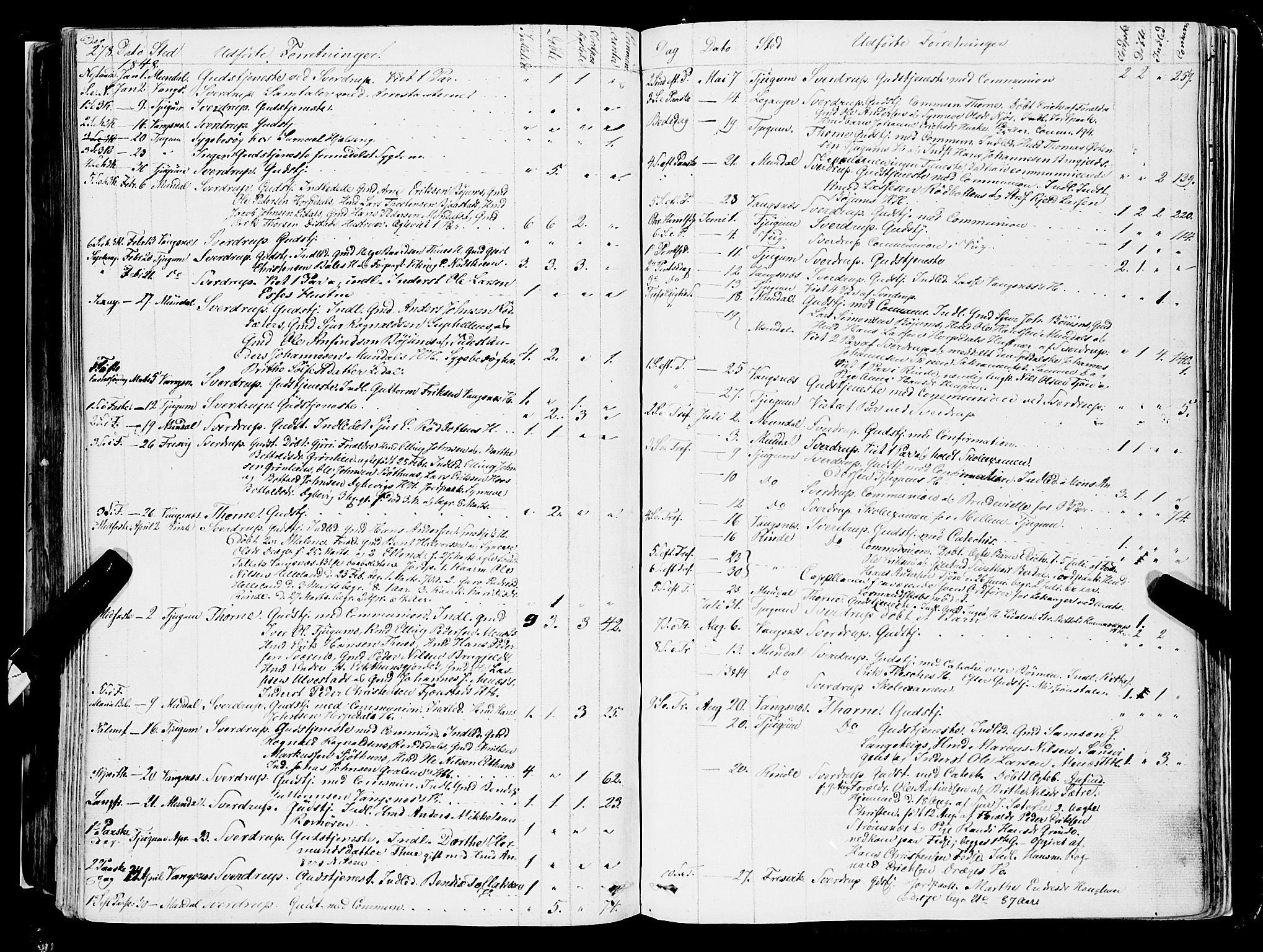 Balestrand sokneprestembete, AV/SAB-A-79601/H/Haa/Haaa/L0002: Parish register (official) no. A 2, 1847-1866, p. 278