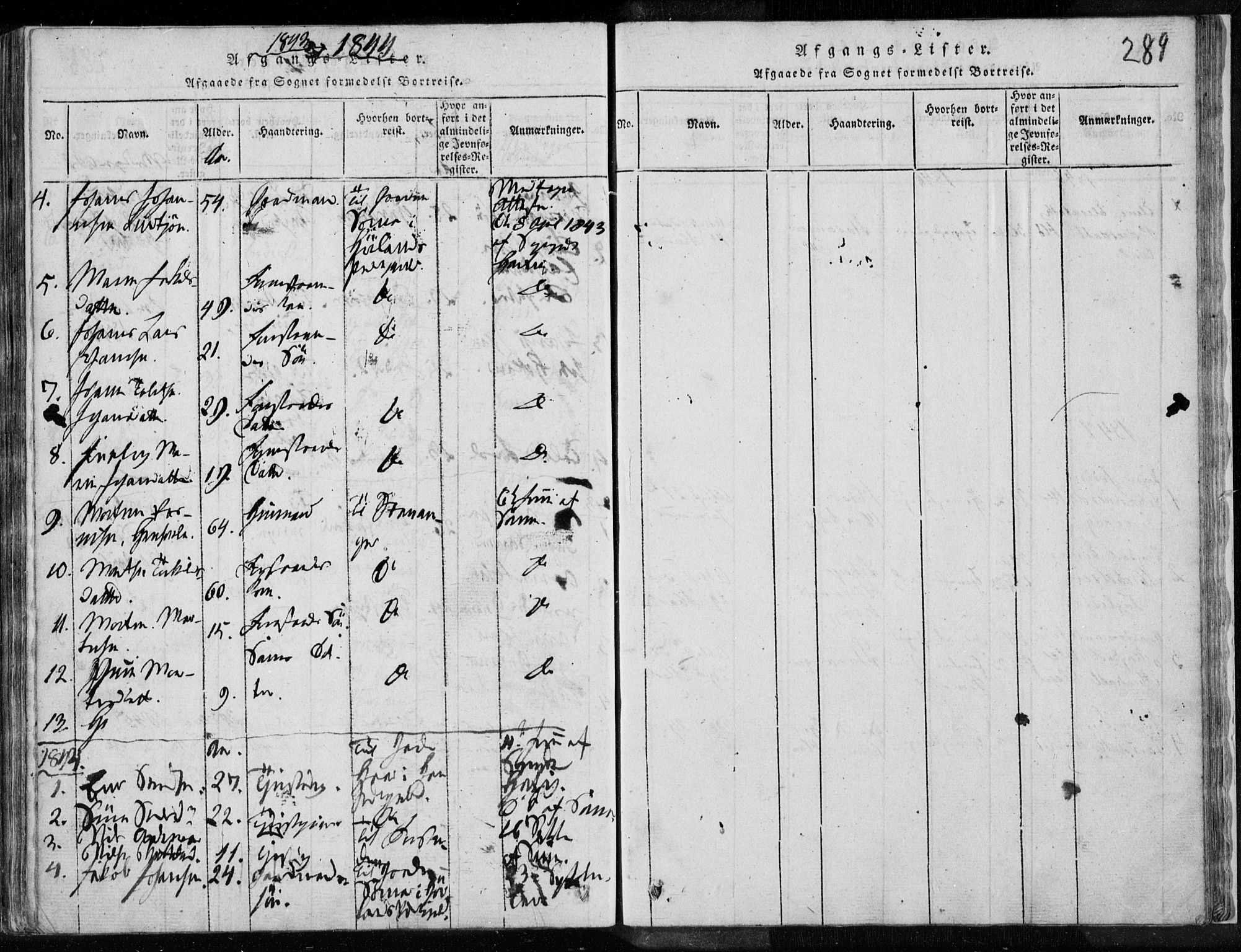 Eigersund sokneprestkontor, SAST/A-101807/S08/L0008: Parish register (official) no. A 8, 1816-1847, p. 289