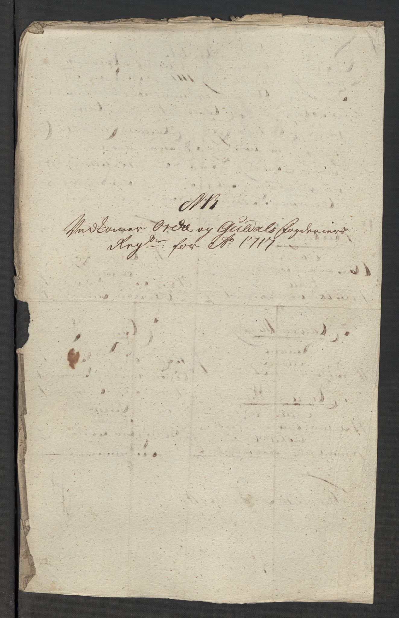 Rentekammeret inntil 1814, Reviderte regnskaper, Fogderegnskap, AV/RA-EA-4092/R60/L3969: Fogderegnskap Orkdal og Gauldal, 1717, p. 163