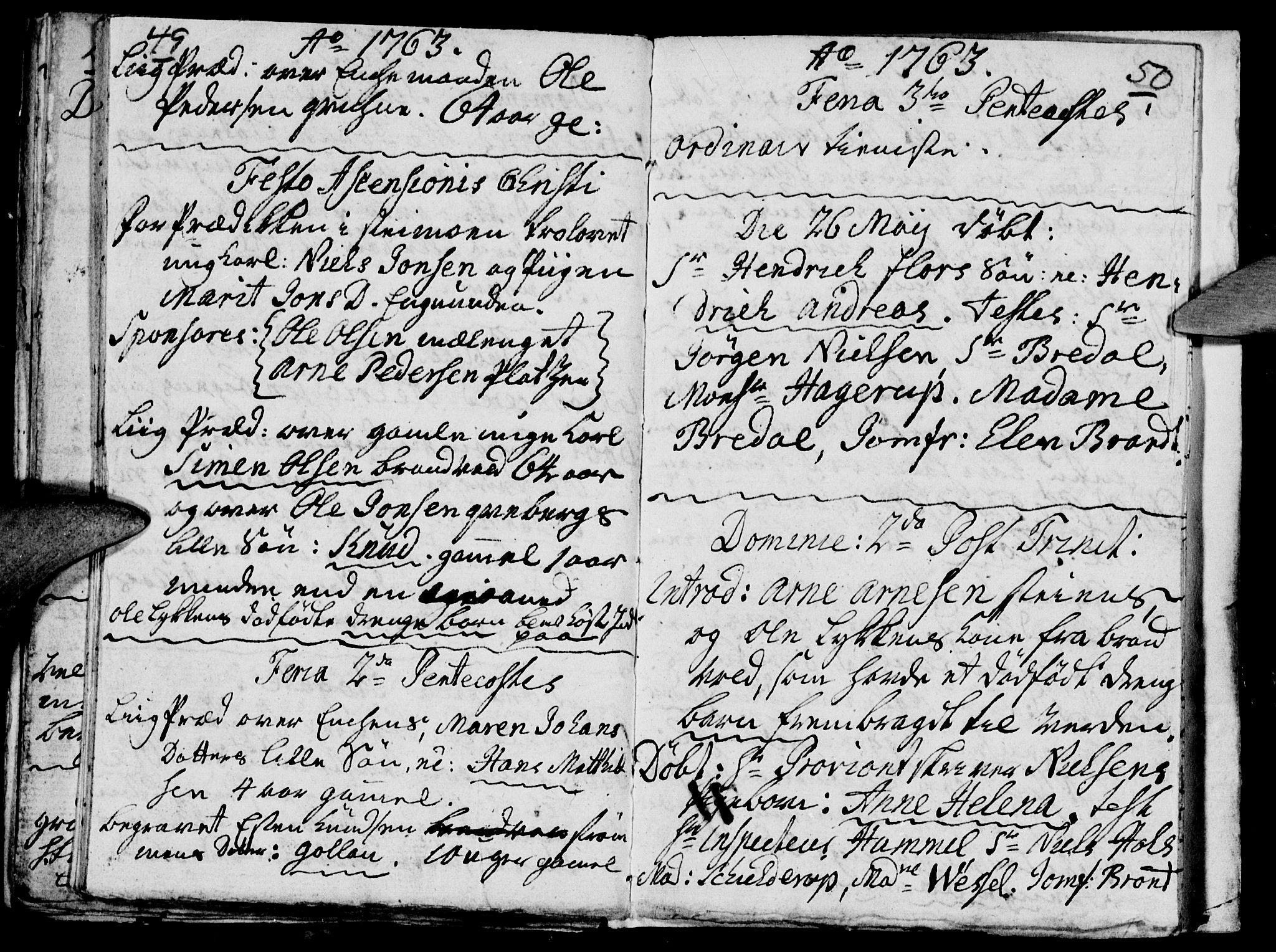 Tynset prestekontor, SAH/PREST-058/H/Ha/Haa/L0004: Parish register (official) no. 4, 1761-1763, p. 49-50