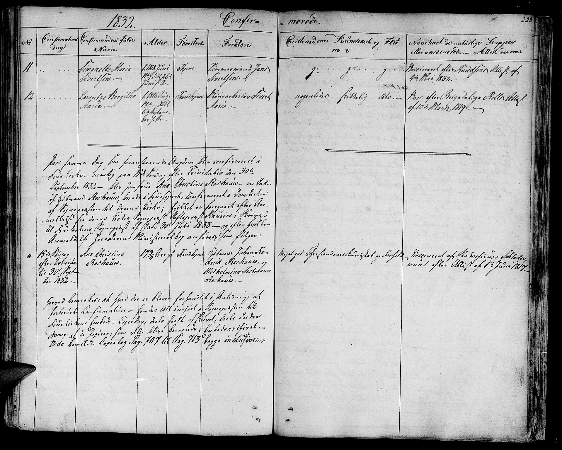 Ministerialprotokoller, klokkerbøker og fødselsregistre - Sør-Trøndelag, SAT/A-1456/602/L0108: Parish register (official) no. 602A06, 1821-1839, p. 228