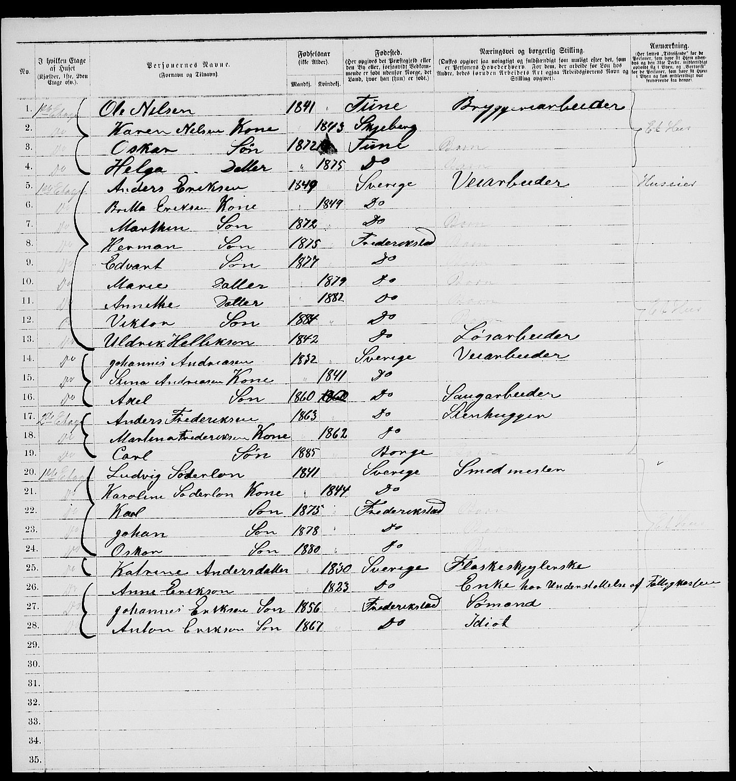 RA, 1885 census for 0103 Fredrikstad, 1885, p. 1920