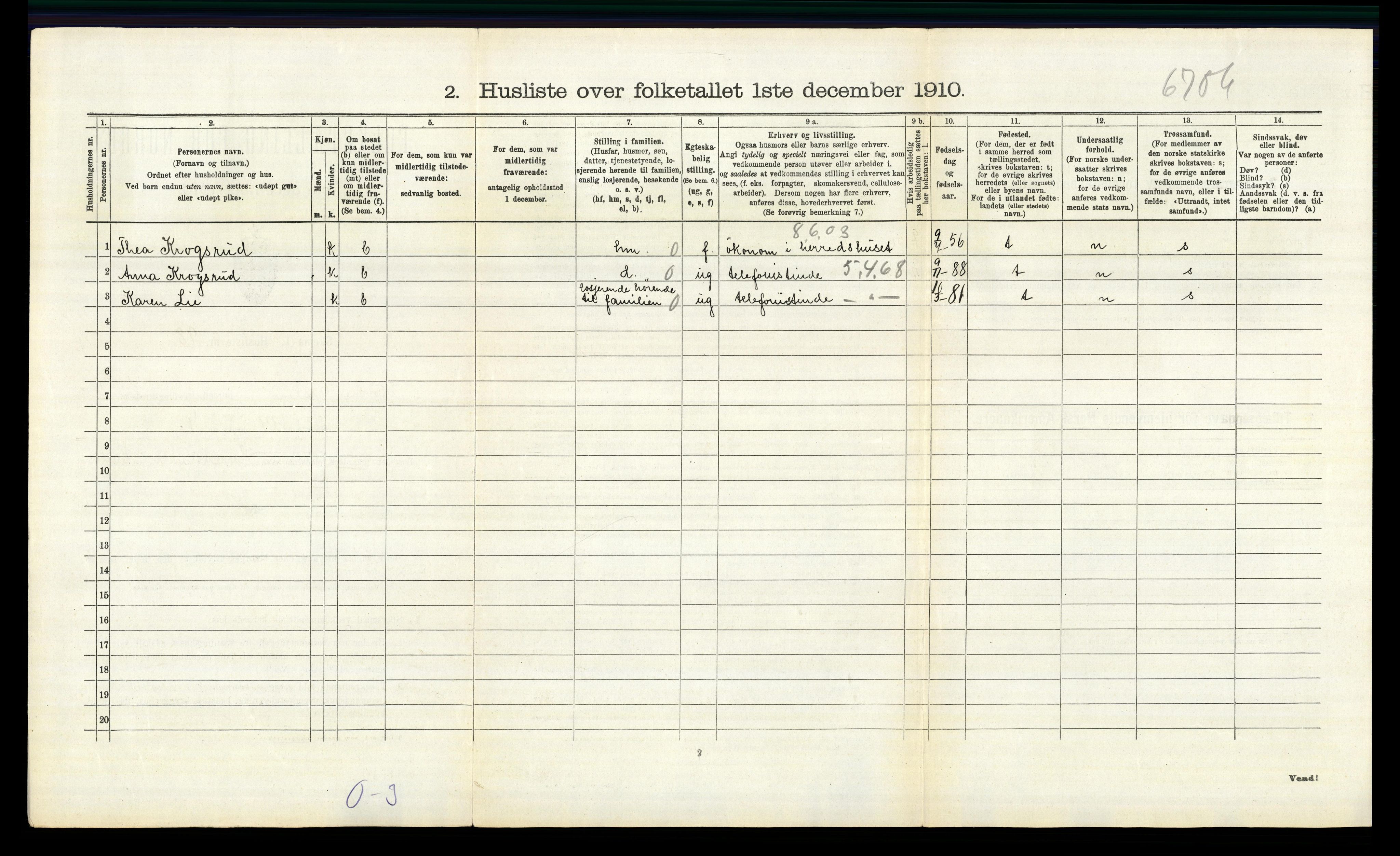 RA, 1910 census for Nord-Odal, 1910, p. 338