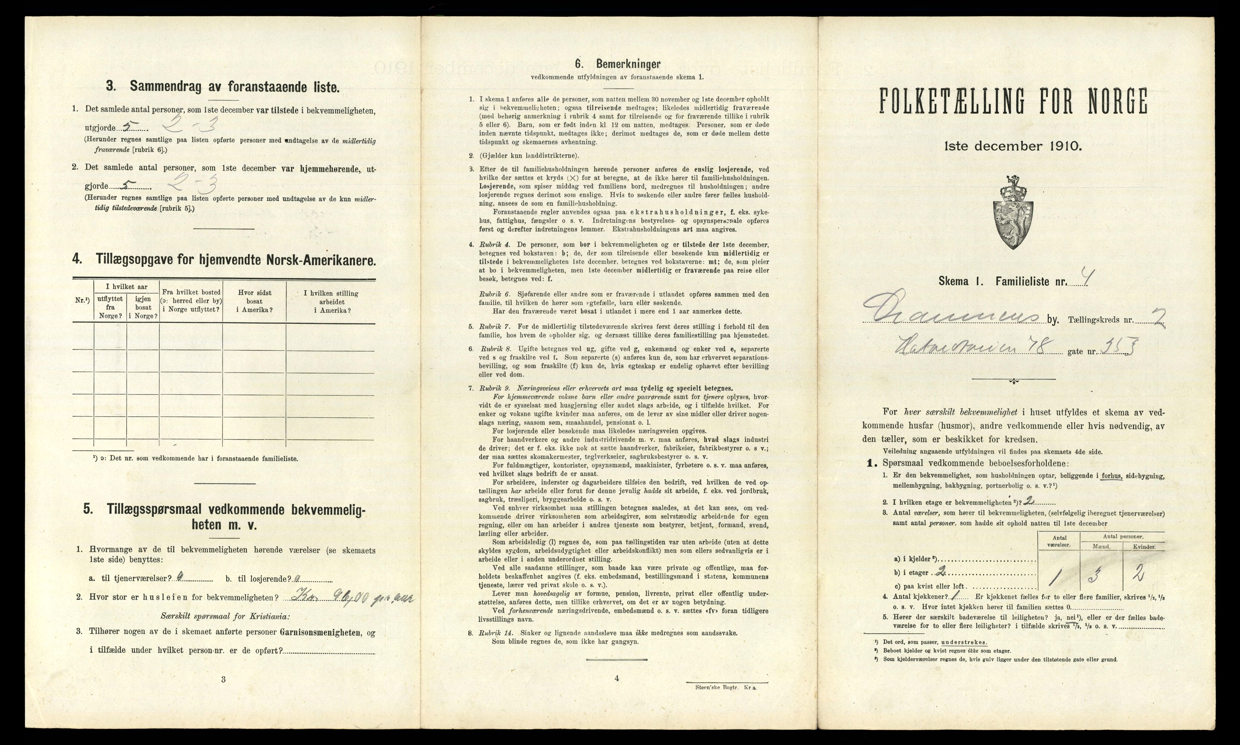 RA, 1910 census for Drammen, 1910, p. 988