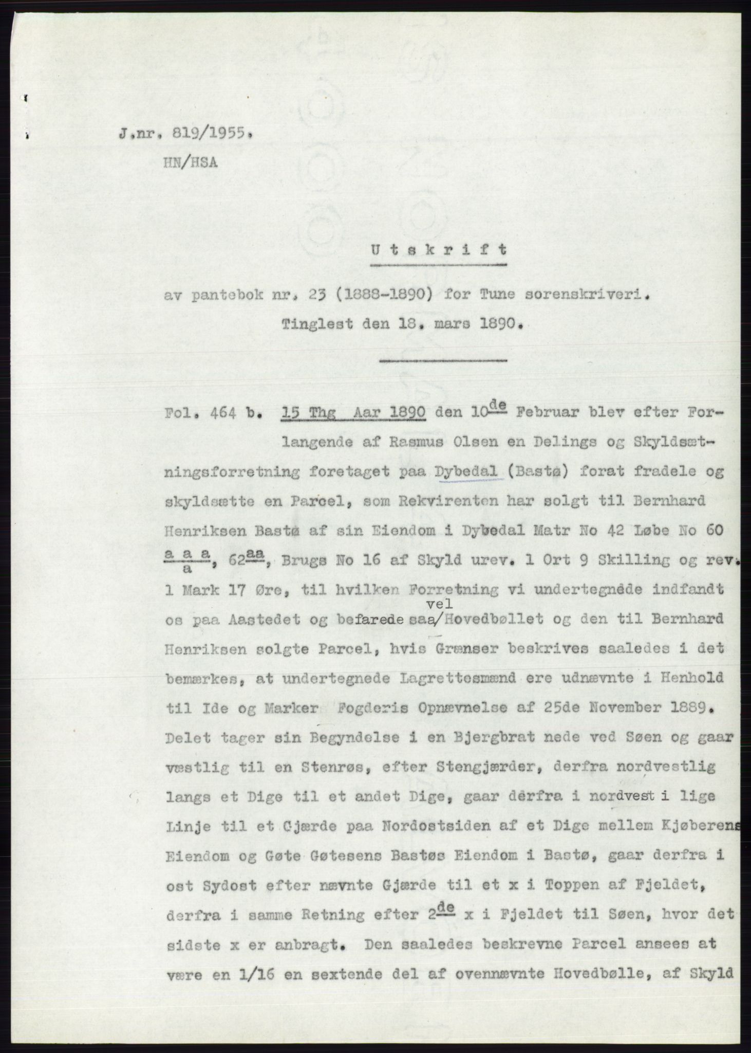 Statsarkivet i Oslo, SAO/A-10621/Z/Zd/L0003: Avskrifter, j.nr 714-1202/1955, 1955, p. 41