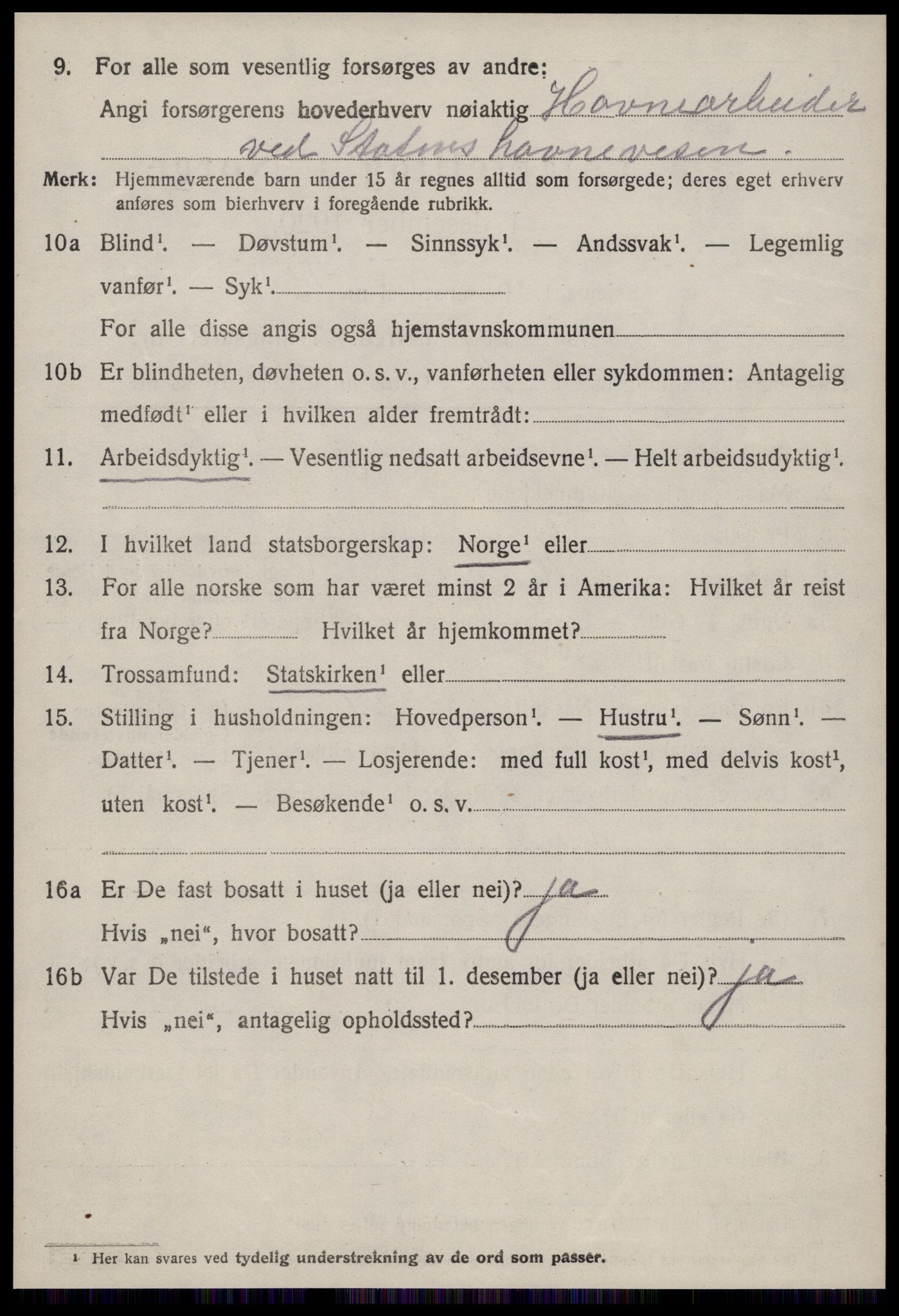 SAT, 1920 census for Haram, 1920, p. 2844