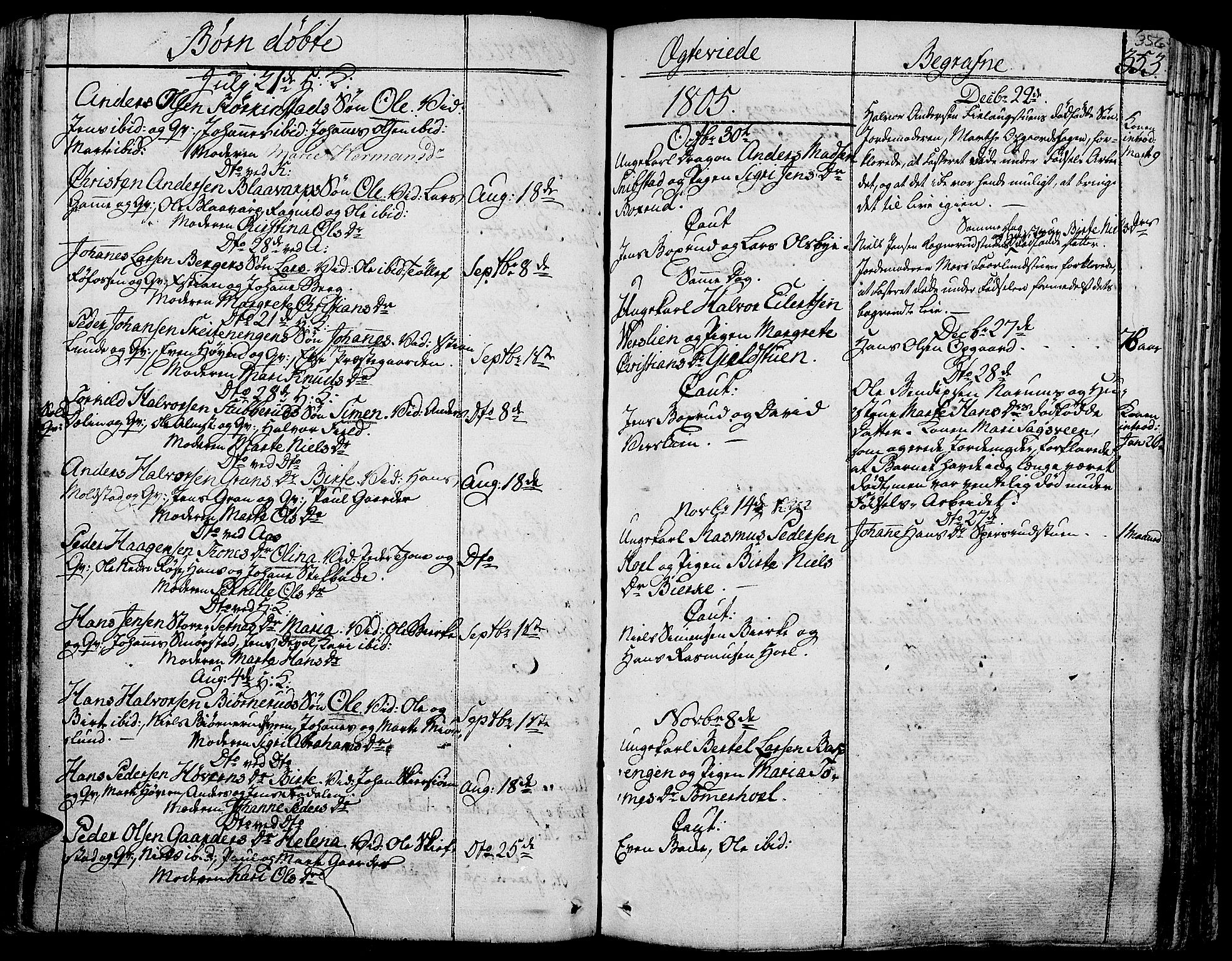 Toten prestekontor, SAH/PREST-102/H/Ha/Haa/L0007: Parish register (official) no. 7, 1794-1809, p. 356