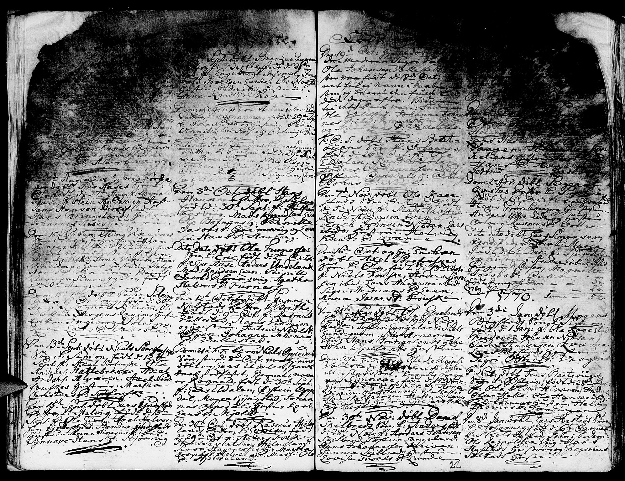 Gaular sokneprestembete, AV/SAB-A-80001/H/Haa: Parish register (official) no. A 1, 1755-1785, p. 22