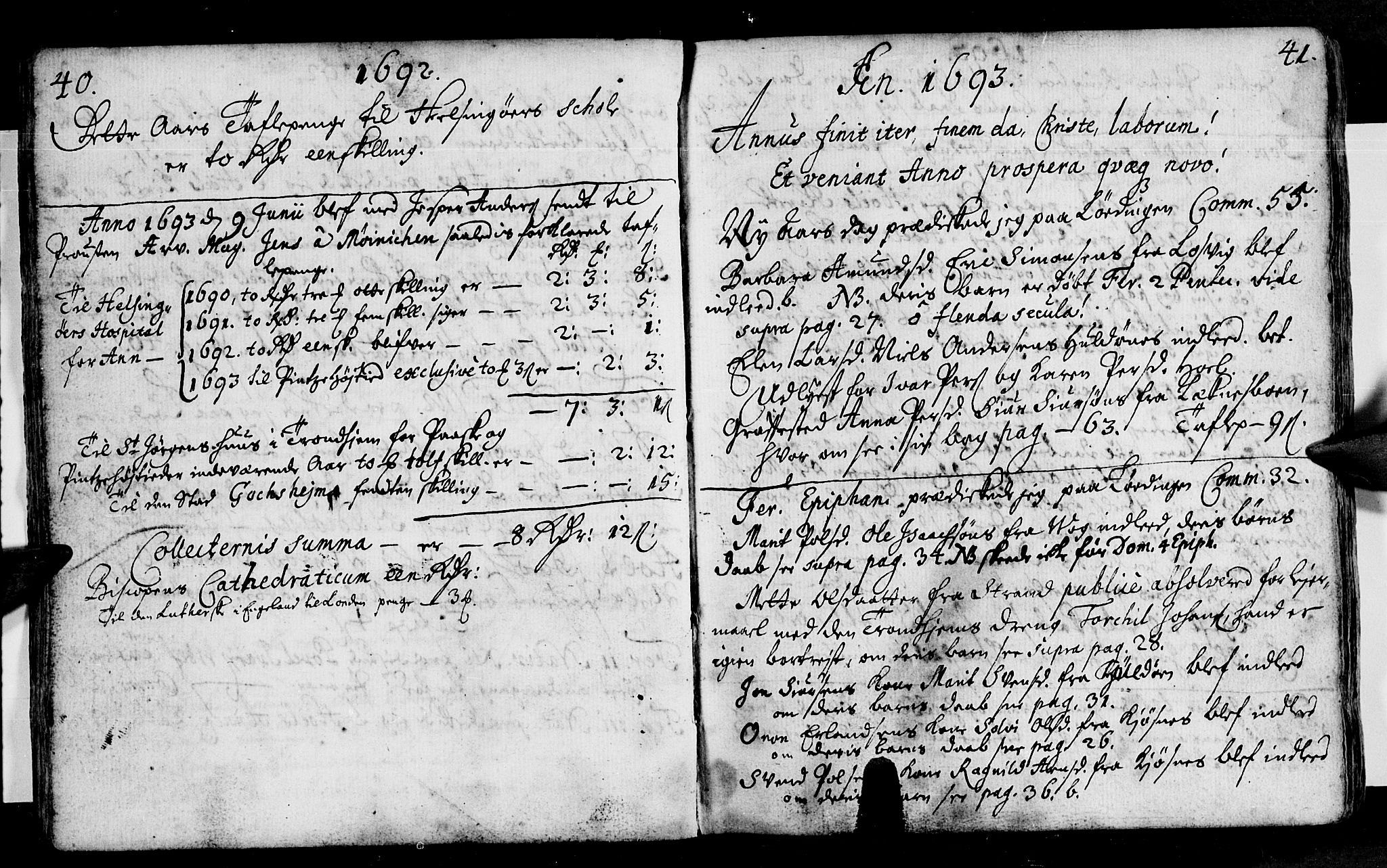 Ministerialprotokoller, klokkerbøker og fødselsregistre - Nordland, SAT/A-1459/872/L1026: Parish register (official) no. 872A01, 1691-1697, p. 40-41