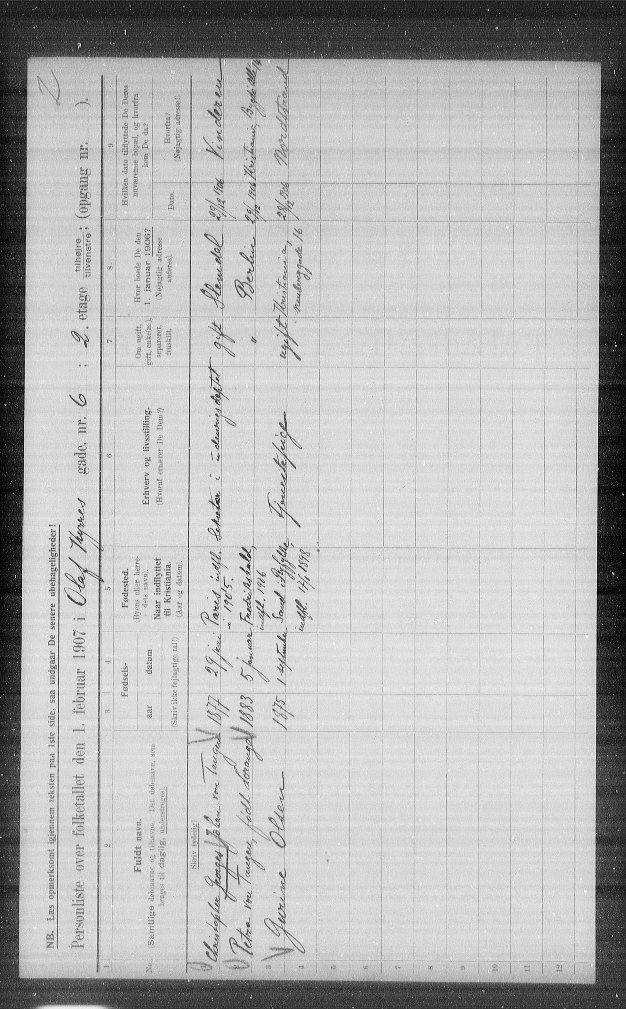 OBA, Municipal Census 1907 for Kristiania, 1907, p. 38601