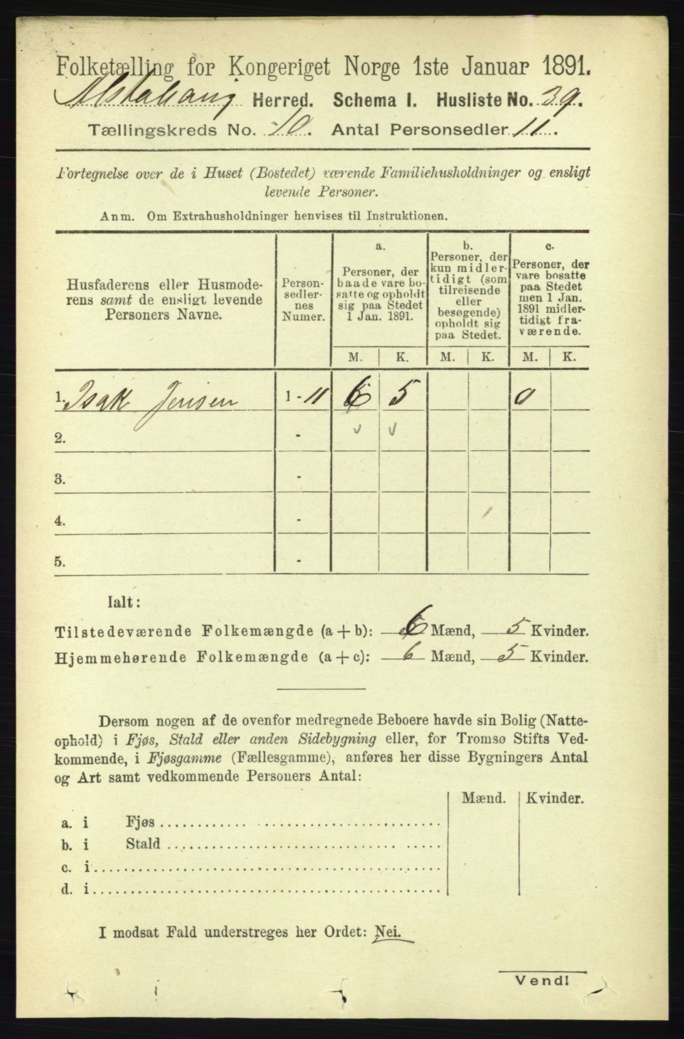 RA, 1891 census for 1820 Alstahaug, 1891, p. 3502