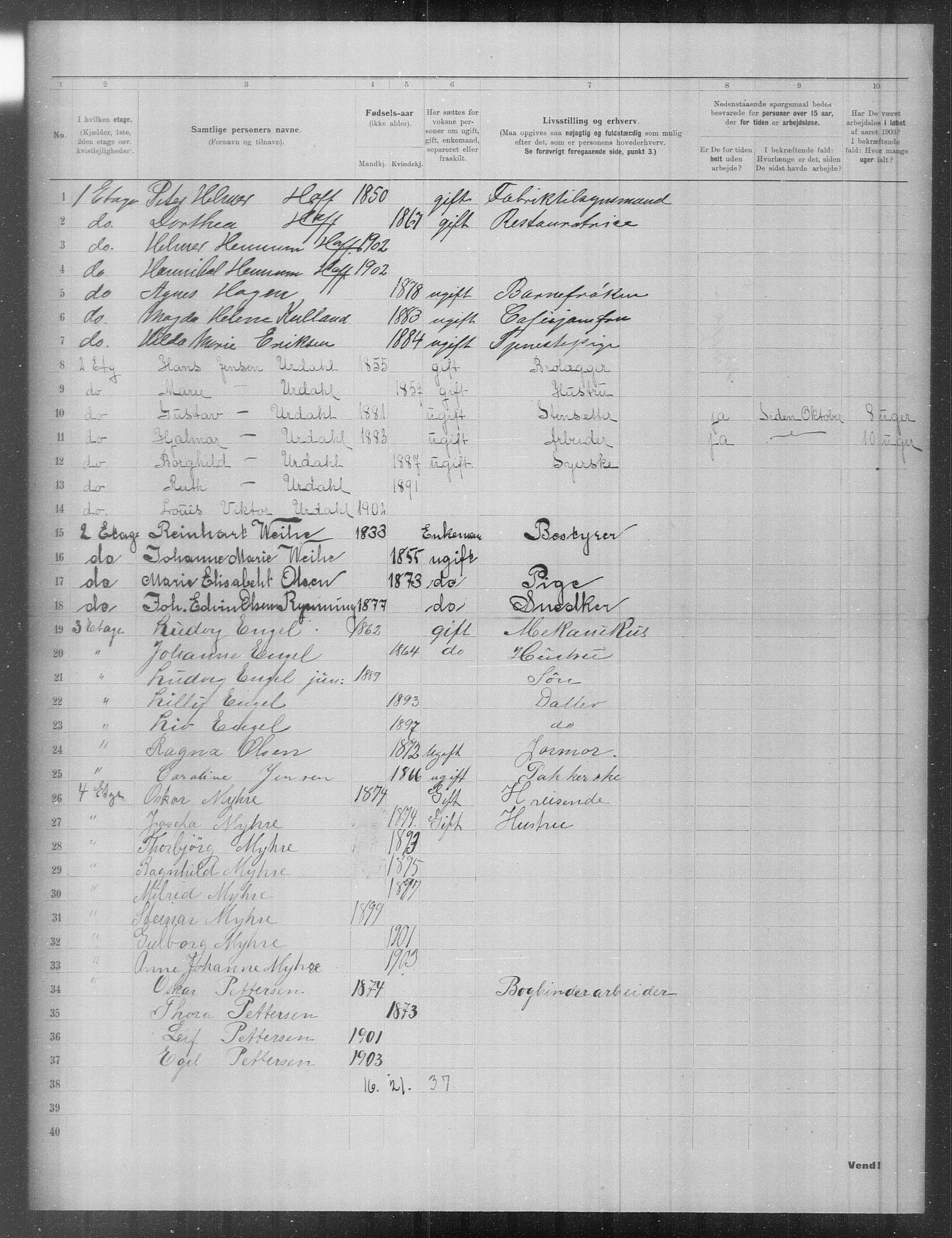 OBA, Municipal Census 1903 for Kristiania, 1903, p. 9749