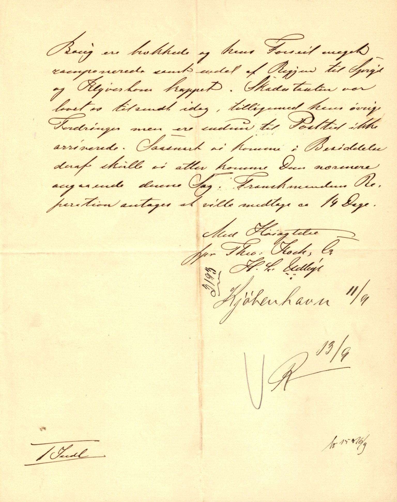 Pa 63 - Østlandske skibsassuranceforening, VEMU/A-1079/G/Ga/L0027/0004: Havaridokumenter / Avenir, Bertha, Augusta, Arctic, Black Hawk, 1891, p. 9