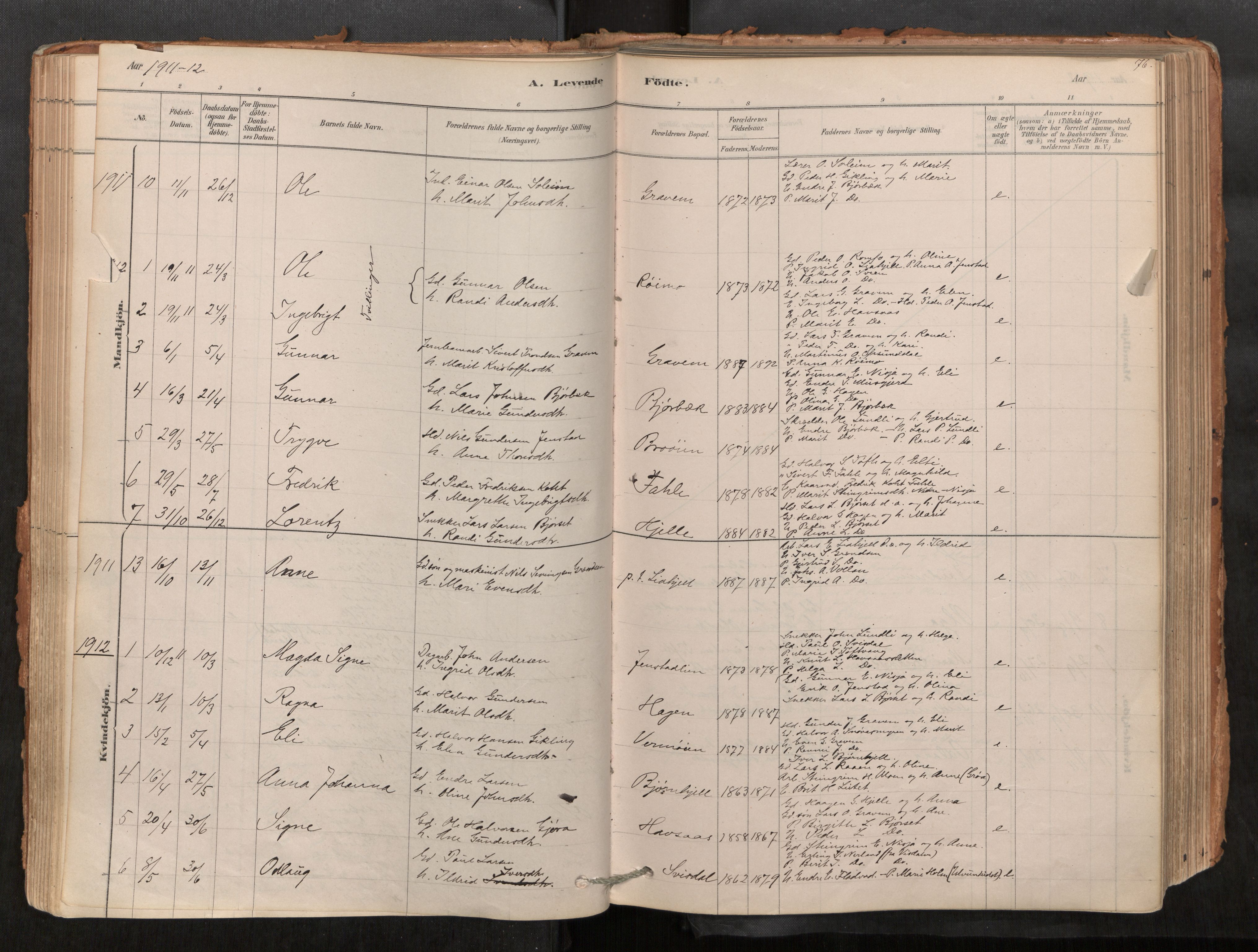 Sunndal sokneprestkontor, AV/SAT-A-1085/1/I/I1/I1a/L0001: Parish register (official) no. 1, 1877-1914, p. 76