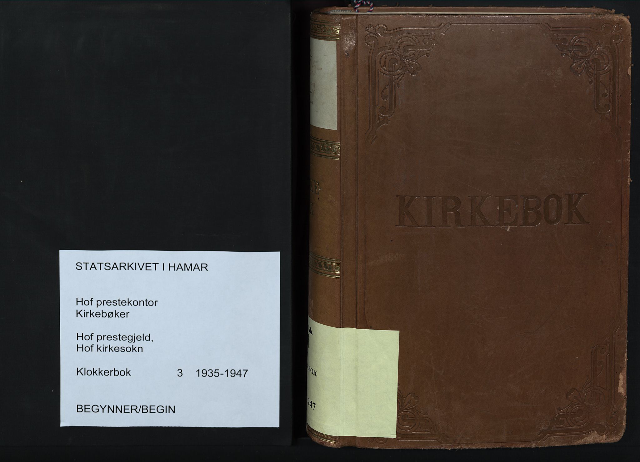 Hof prestekontor, SAH/PREST-038/H/Ha/Hab/L0003: Parish register (copy) no. 3, 1933-1947