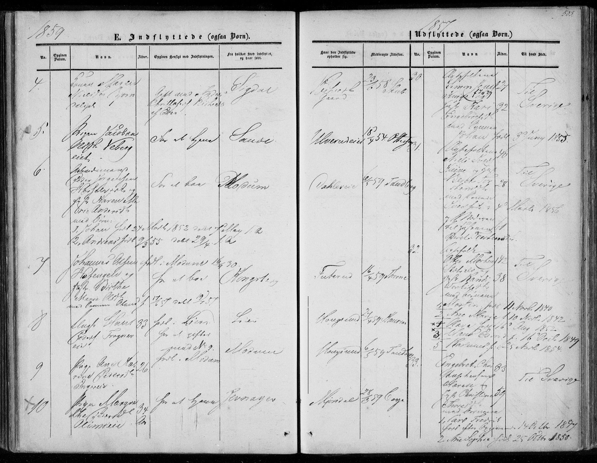 Eiker kirkebøker, SAKO/A-4/F/Fa/L0015b: Parish register (official) no. I 15B, 1854-1860, p. 503
