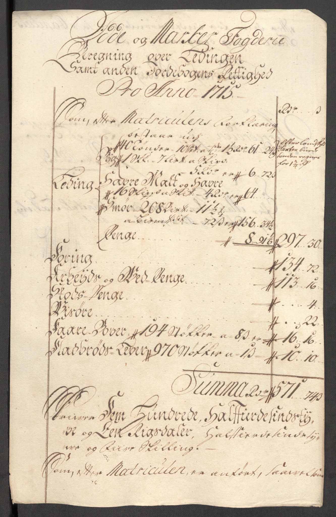 Rentekammeret inntil 1814, Reviderte regnskaper, Fogderegnskap, AV/RA-EA-4092/R01/L0023: Fogderegnskap Idd og Marker, 1715-1716, p. 110