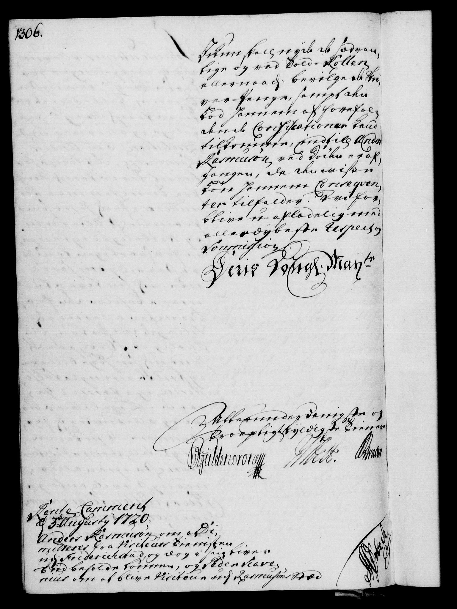 Rentekammeret, Kammerkanselliet, RA/EA-3111/G/Gf/Gfa/L0003: Norsk relasjons- og resolusjonsprotokoll (merket RK 52.3), 1720, p. 280