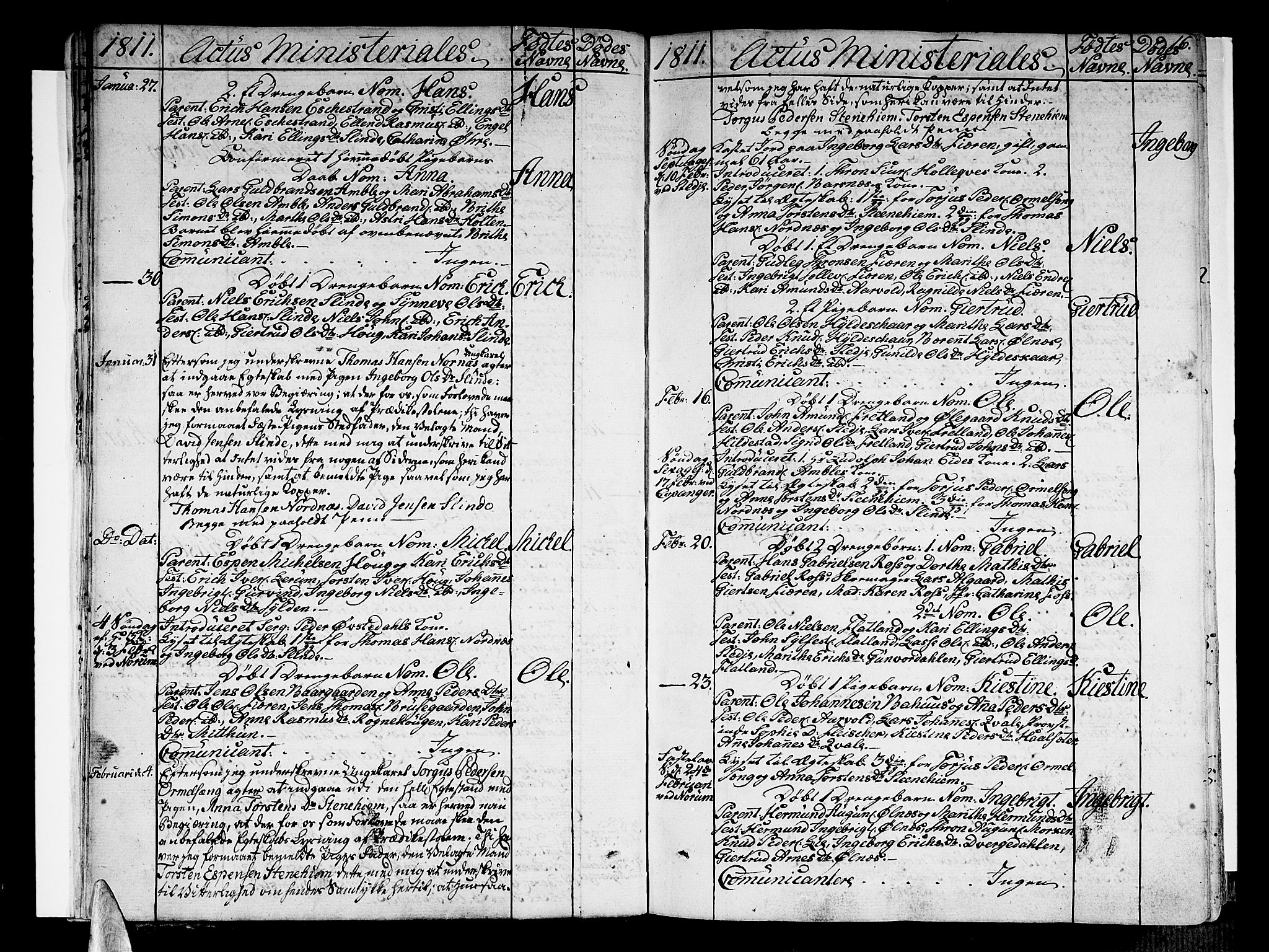 Sogndal sokneprestembete, SAB/A-81301/H/Haa/Haaa/L0009: Parish register (official) no. A 9, 1809-1821, p. 16