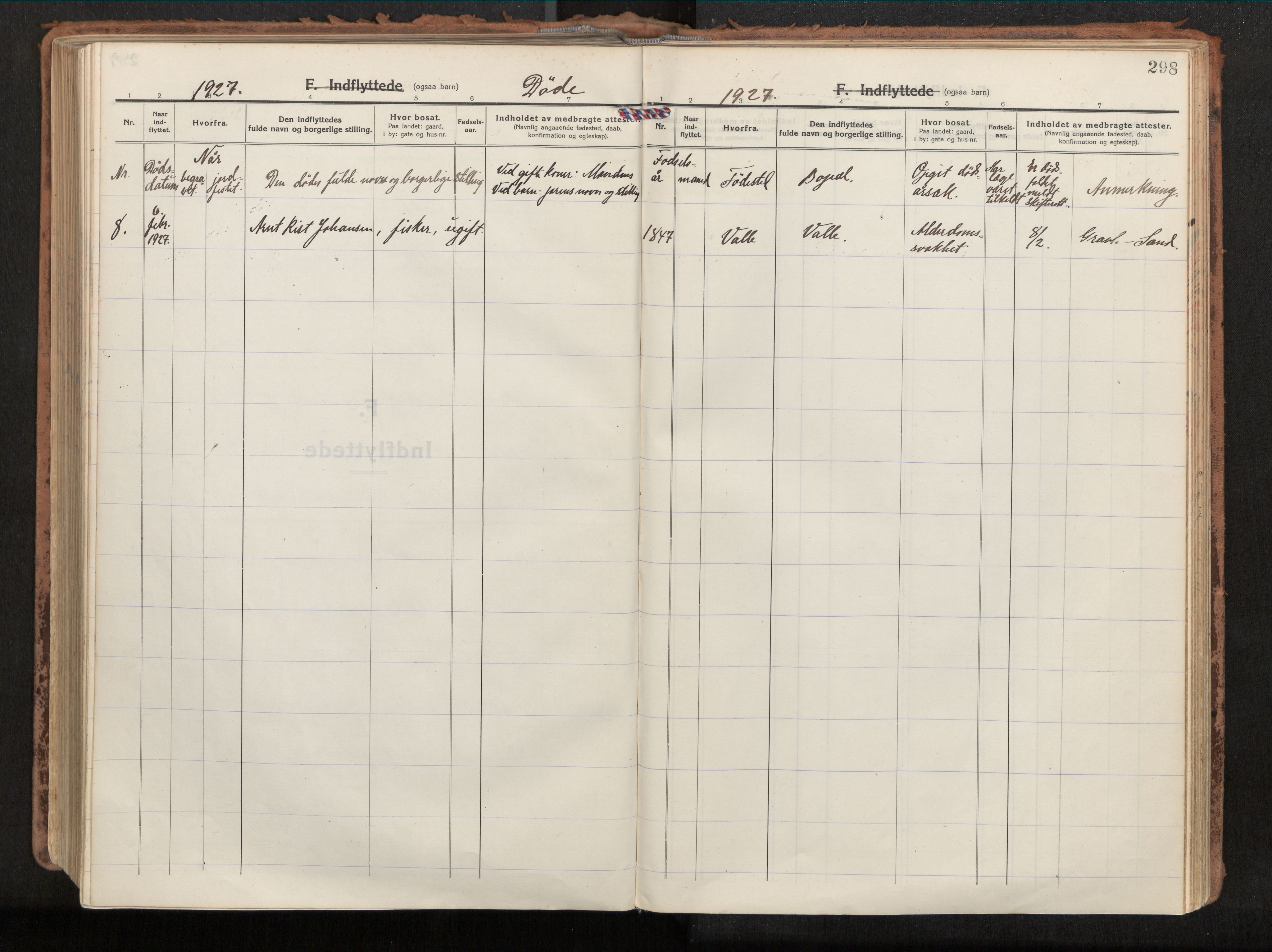 Ministerialprotokoller, klokkerbøker og fødselsregistre - Nordland, SAT/A-1459/880/L1136: Parish register (official) no. 880A10, 1919-1927, p. 298