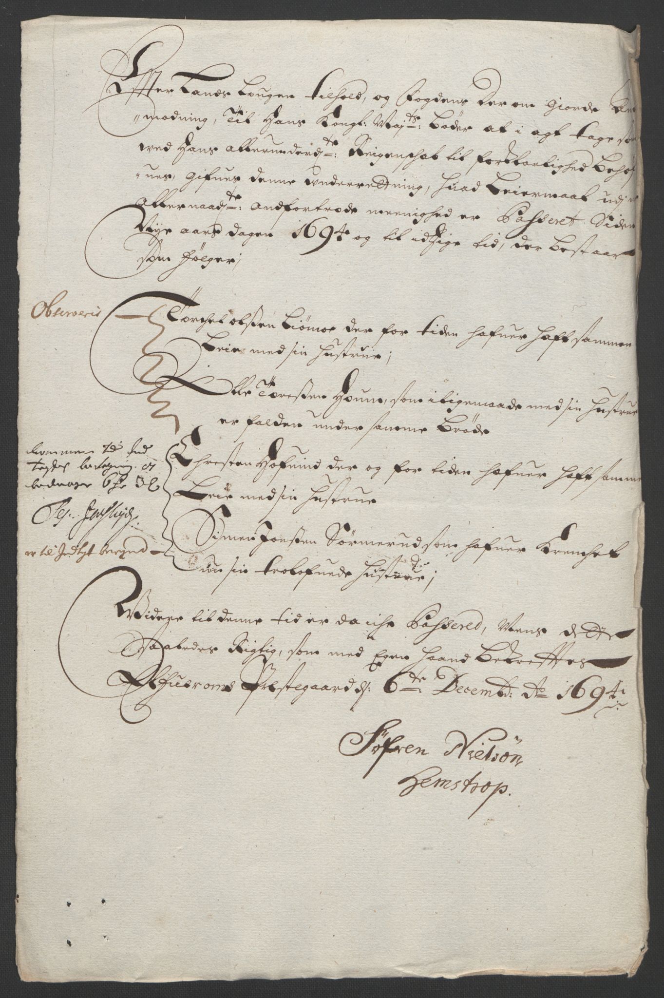 Rentekammeret inntil 1814, Reviderte regnskaper, Fogderegnskap, AV/RA-EA-4092/R13/L0832: Fogderegnskap Solør, Odal og Østerdal, 1694, p. 133