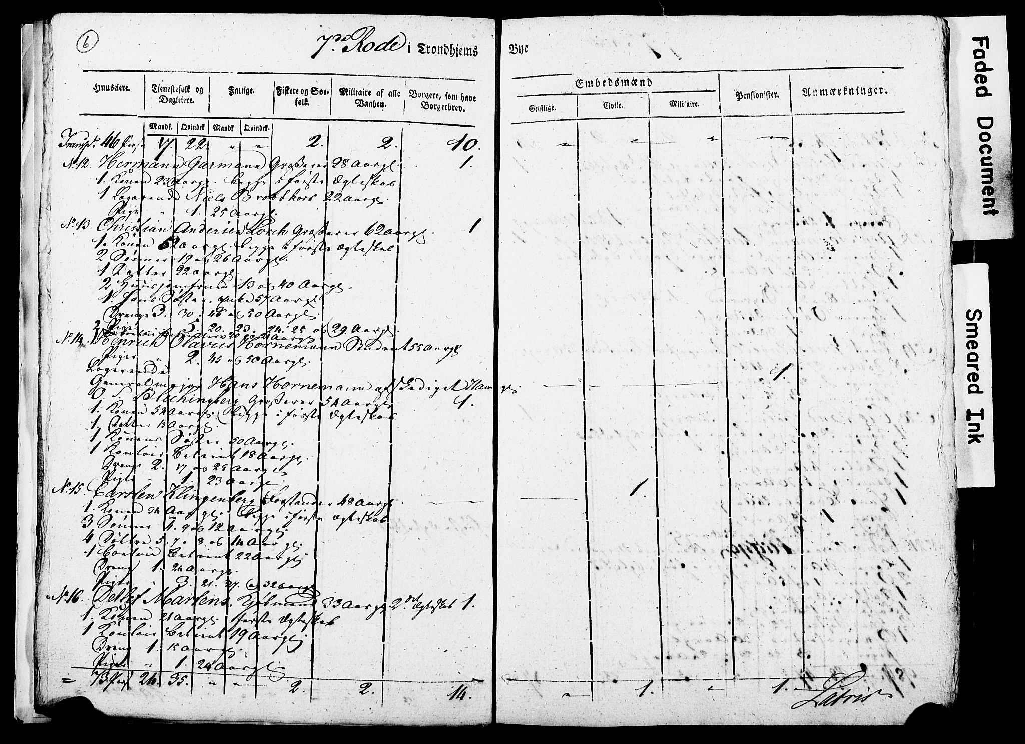 RA, Census 1815 for Trondheim, 1815, p. 207