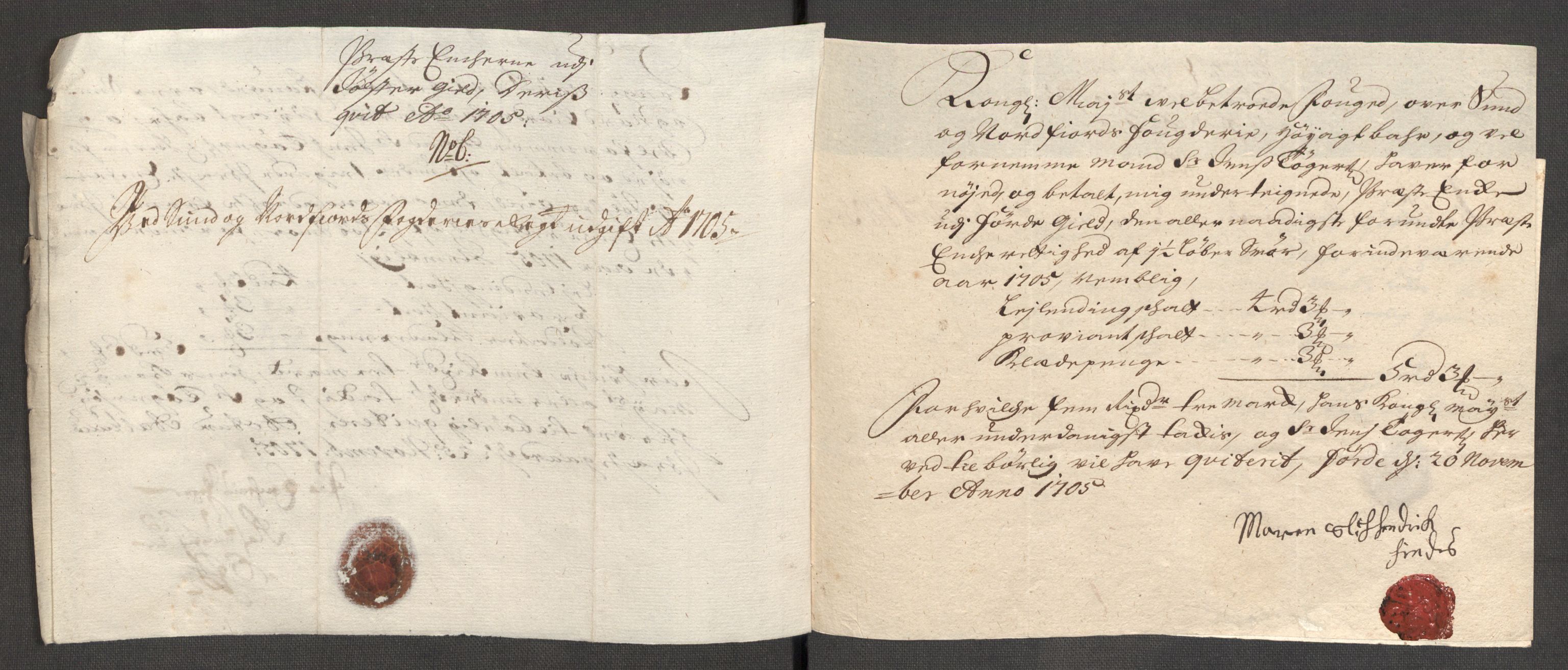 Rentekammeret inntil 1814, Reviderte regnskaper, Fogderegnskap, RA/EA-4092/R53/L3429: Fogderegnskap Sunn- og Nordfjord, 1705, p. 174