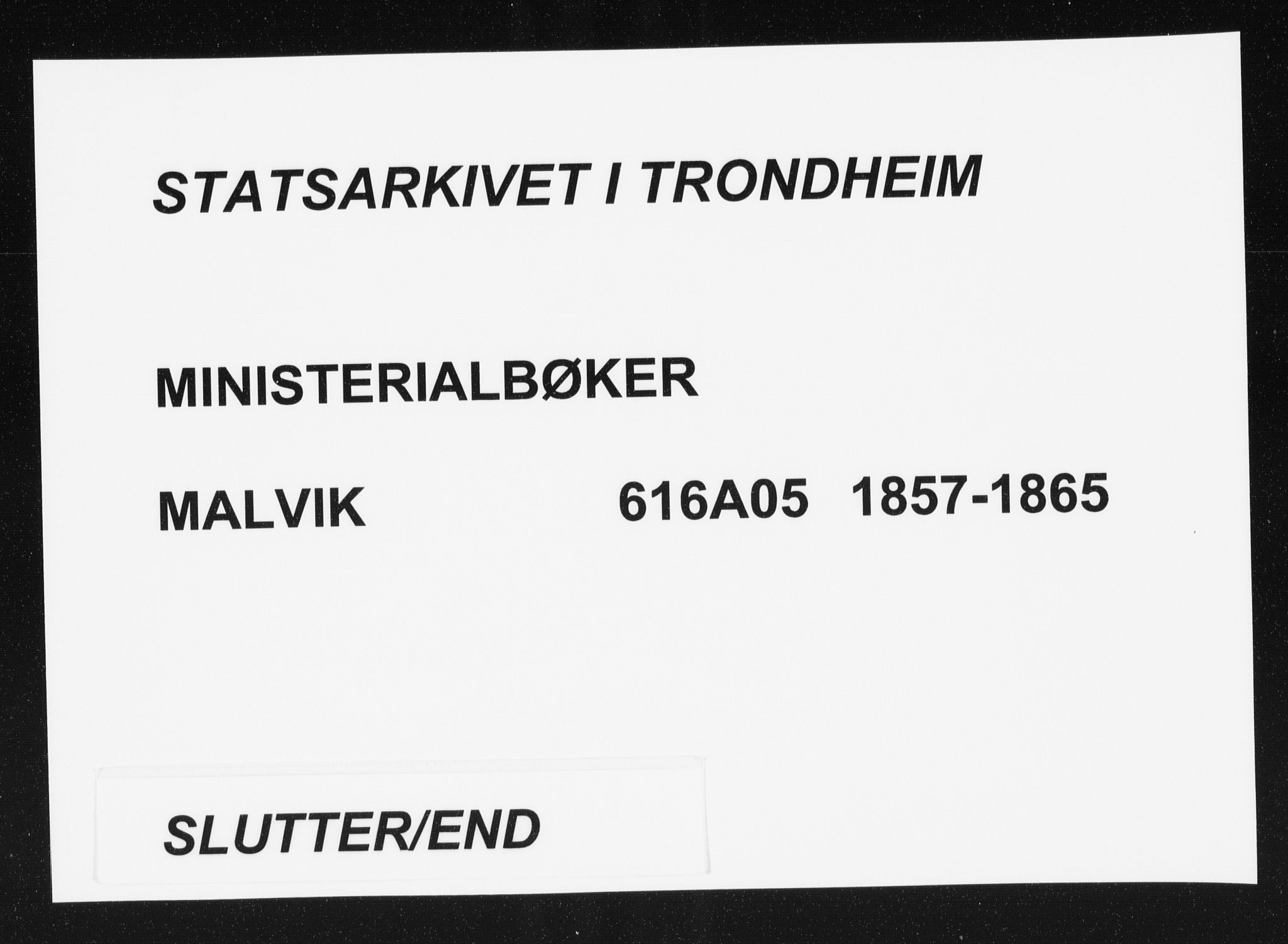 Ministerialprotokoller, klokkerbøker og fødselsregistre - Sør-Trøndelag, SAT/A-1456/616/L0408: Parish register (official) no. 616A05, 1857-1865