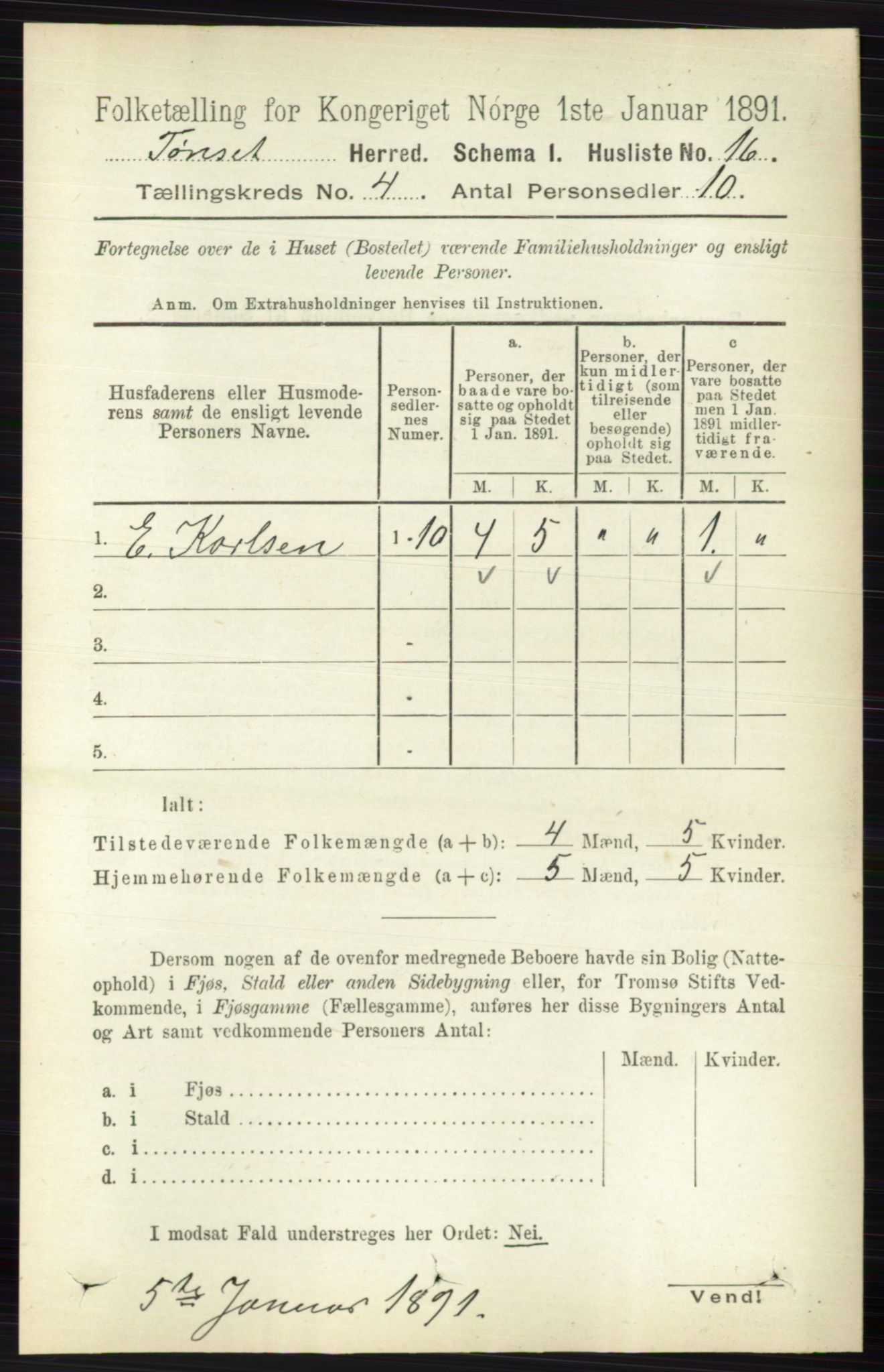 RA, 1891 census for 0437 Tynset, 1891, p. 746