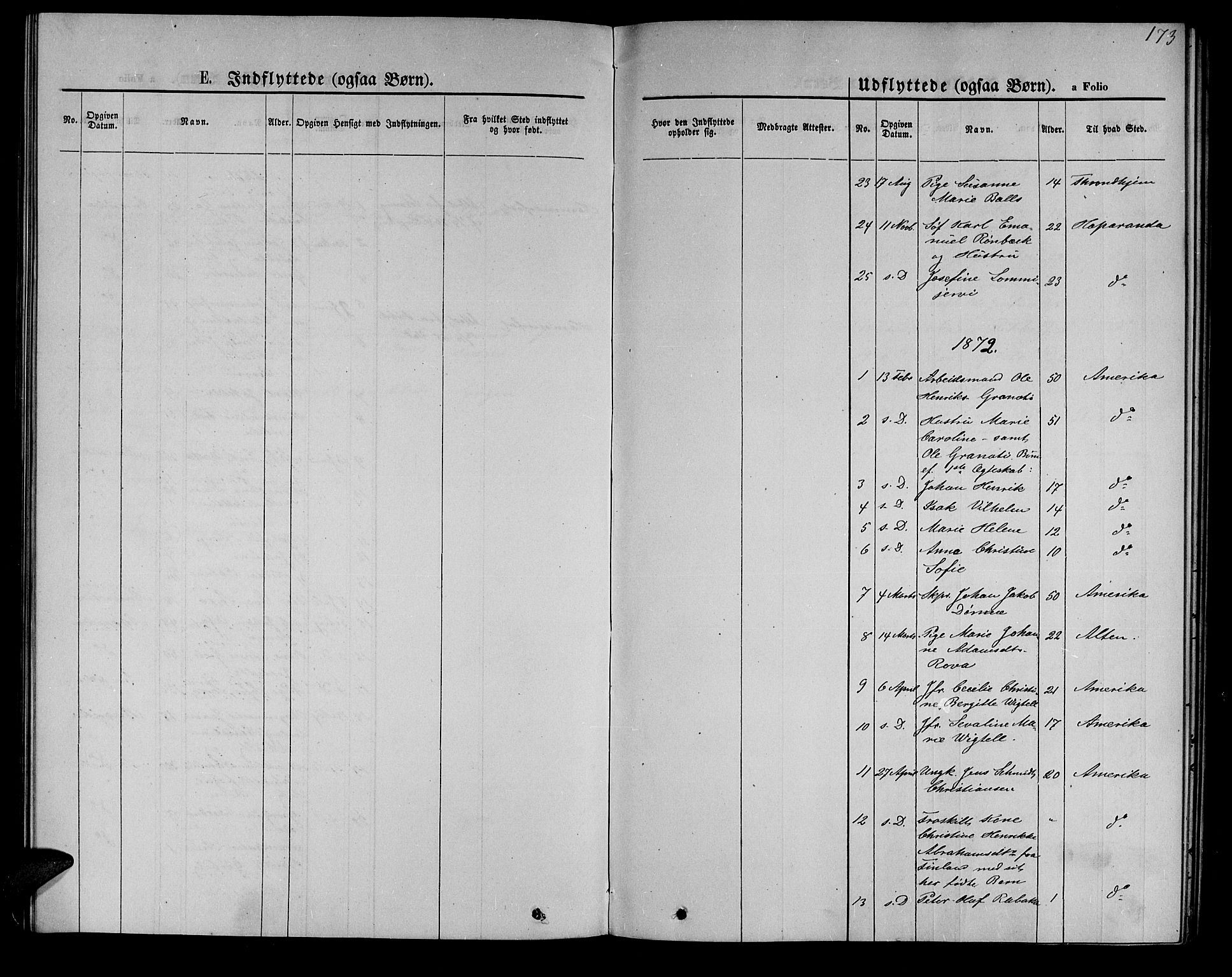 Hammerfest sokneprestkontor, SATØ/S-1347/H/Hb/L0004.klokk: Parish register (copy) no. 4, 1869-1877, p. 173