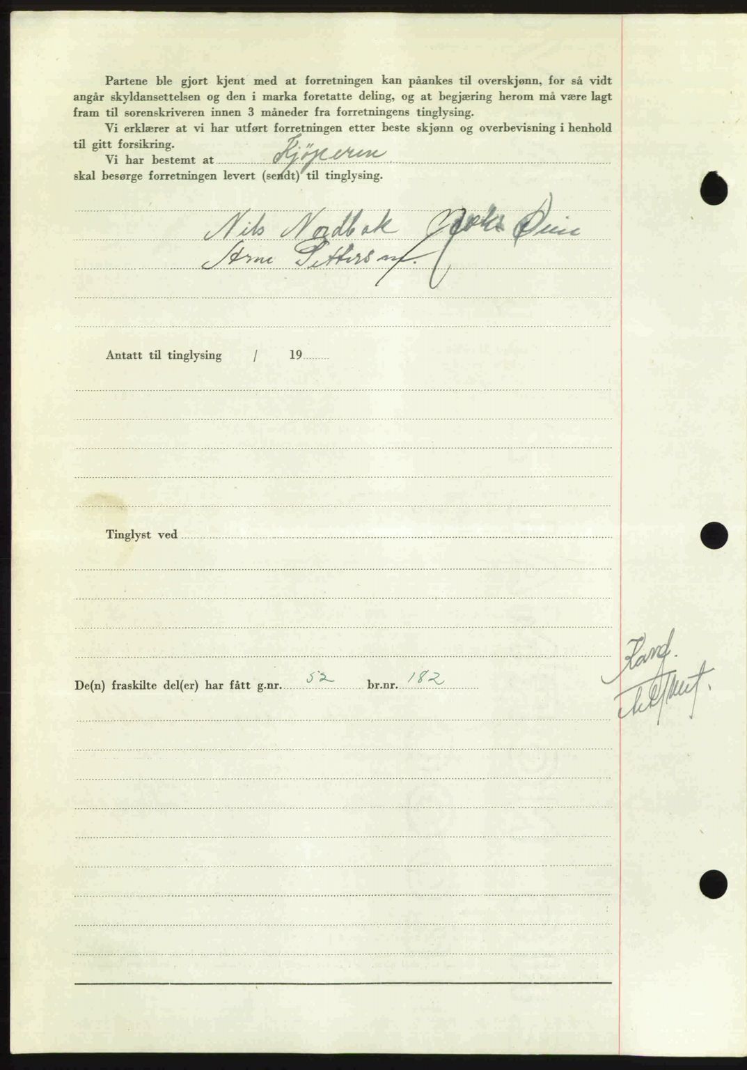 Nordmøre sorenskriveri, AV/SAT-A-4132/1/2/2Ca: Mortgage book no. A116, 1950-1950, Diary no: : 3110/1950