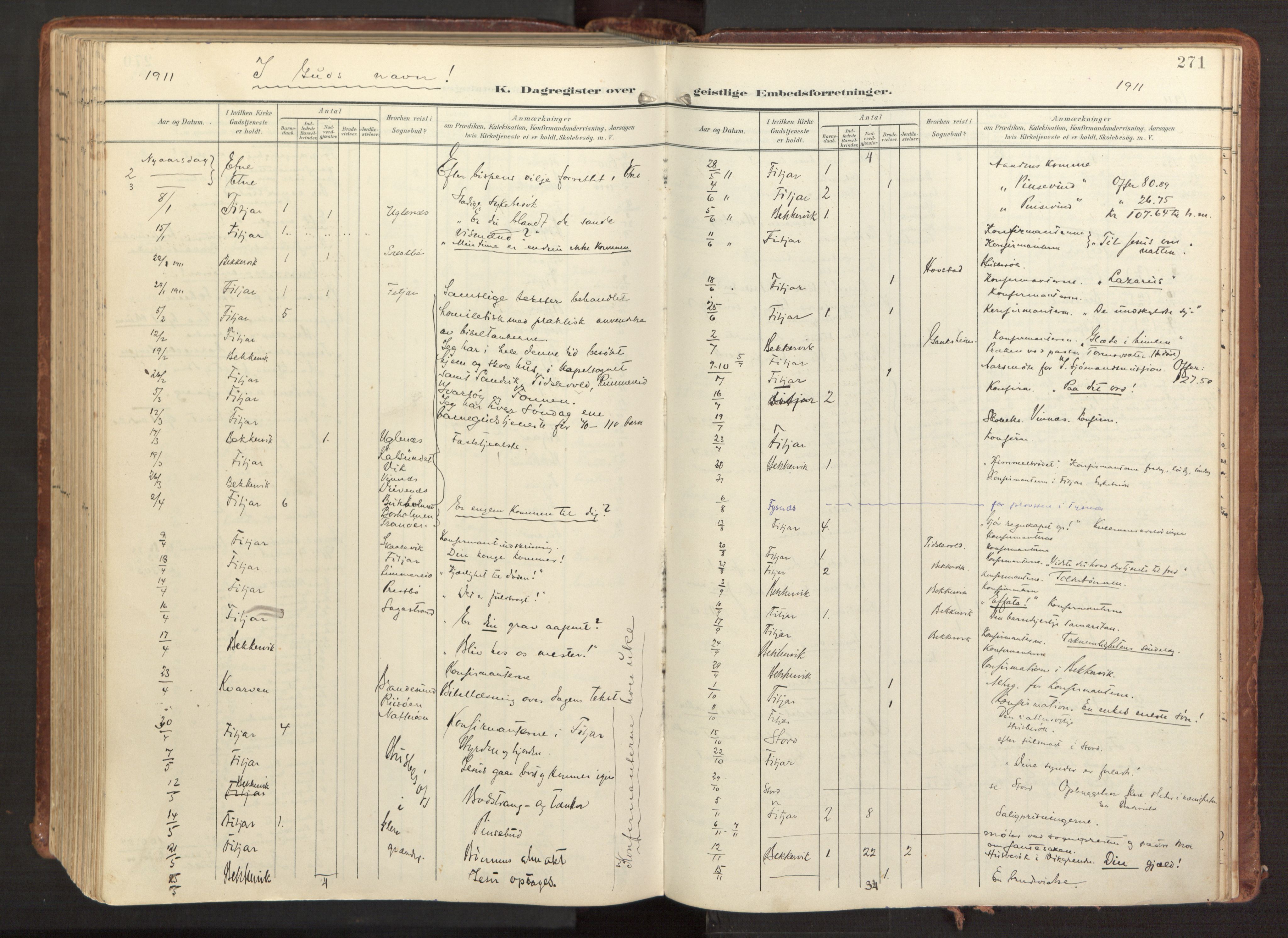 Fitjar sokneprestembete, SAB/A-99926: Parish register (official) no. A 3, 1900-1918, p. 271