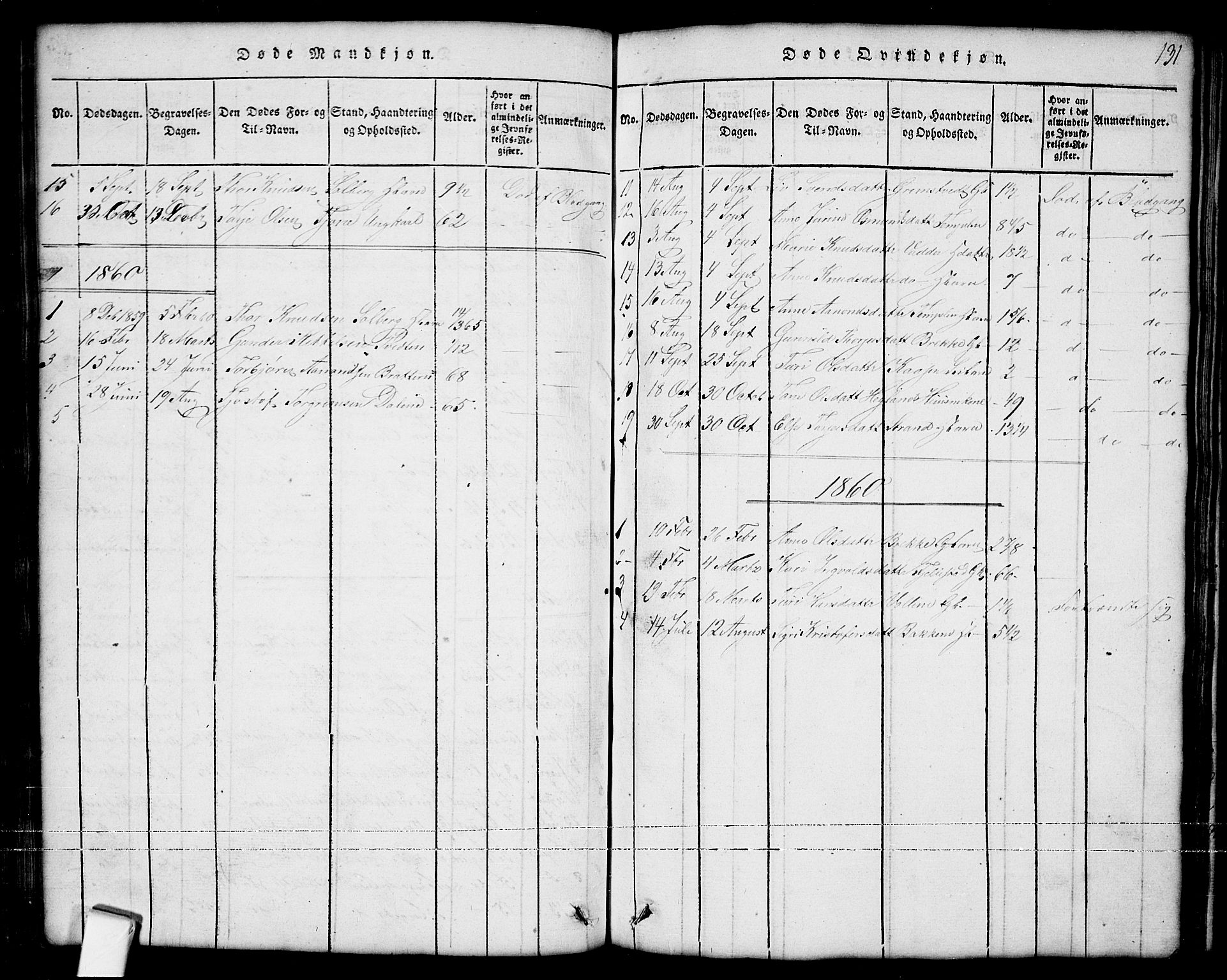 Nissedal kirkebøker, SAKO/A-288/G/Ga/L0001: Parish register (copy) no. I 1, 1814-1860, p. 131