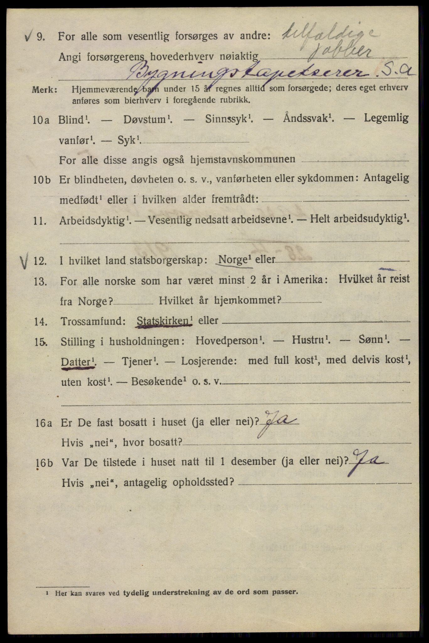 SAO, 1920 census for Kristiania, 1920, p. 230018