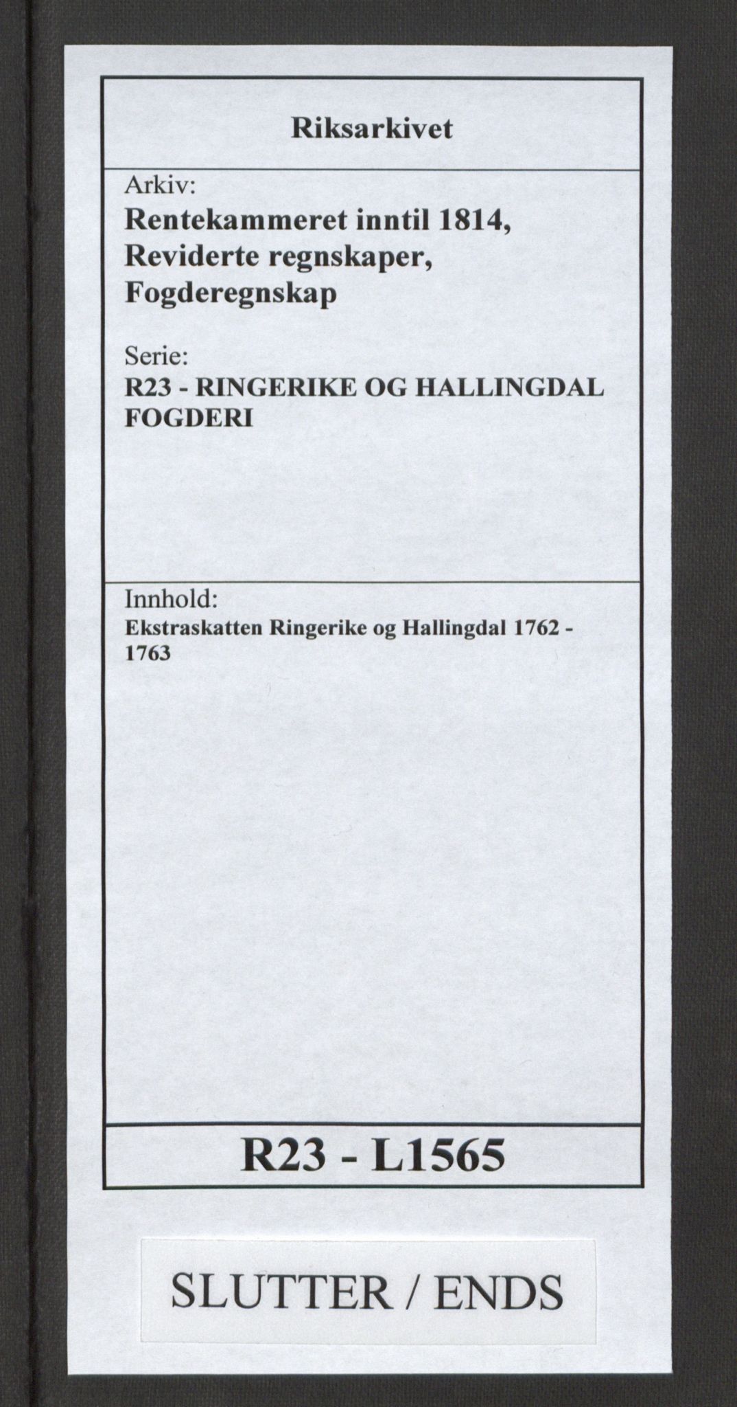 Rentekammeret inntil 1814, Reviderte regnskaper, Fogderegnskap, AV/RA-EA-4092/R23/L1565: Ekstraskatten Ringerike og Hallingdal, 1762-1763, p. 578