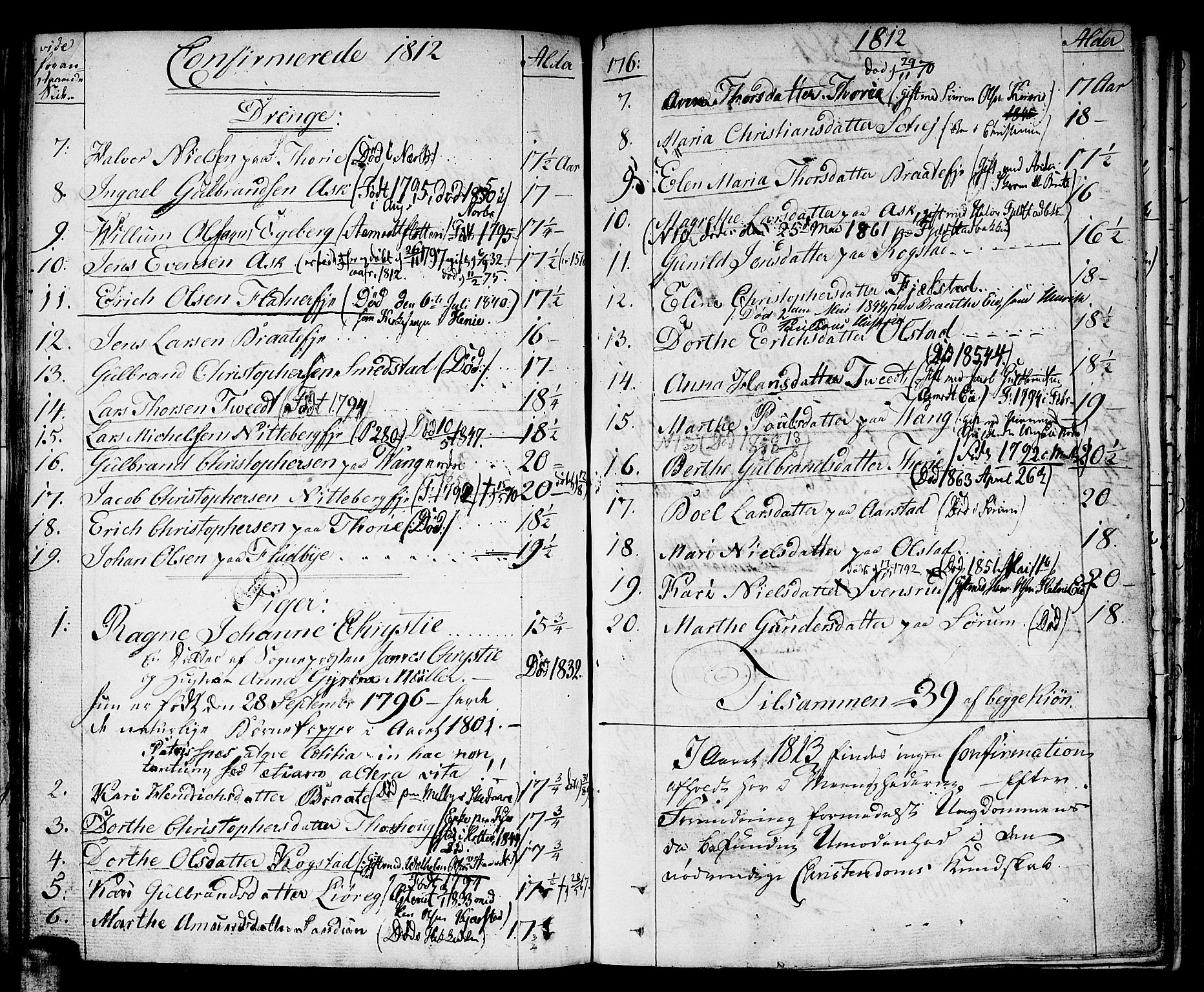 Gjerdrum prestekontor Kirkebøker, SAO/A-10412b/F/Fa/L0003: Parish register (official) no. I 3, 1798-1815, p. 176