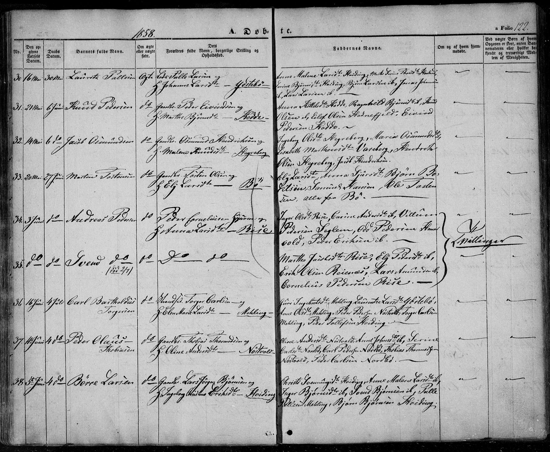 Rennesøy sokneprestkontor, AV/SAST-A -101827/H/Ha/Haa/L0005: Parish register (official) no. A 5, 1838-1859, p. 122