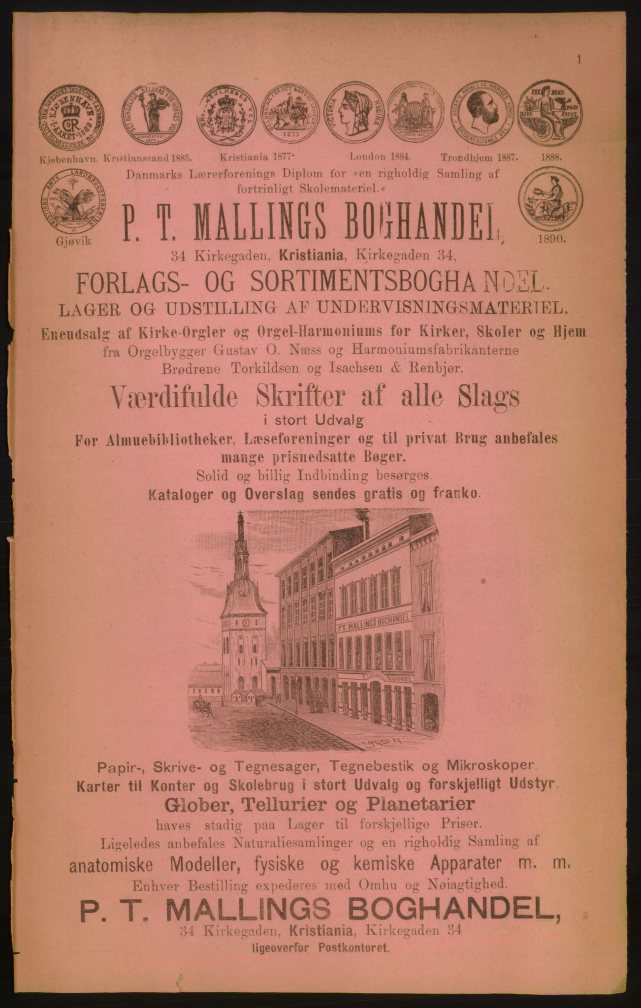 Kristiania/Oslo adressebok, PUBL/-, 1891, p. 1