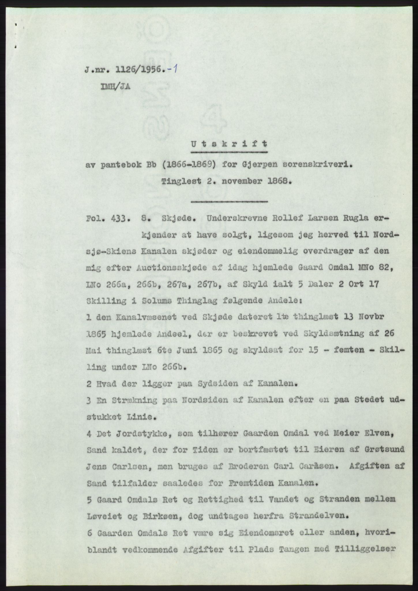 Statsarkivet i Kongsberg, SAKO/A-0001, 1956, p. 348