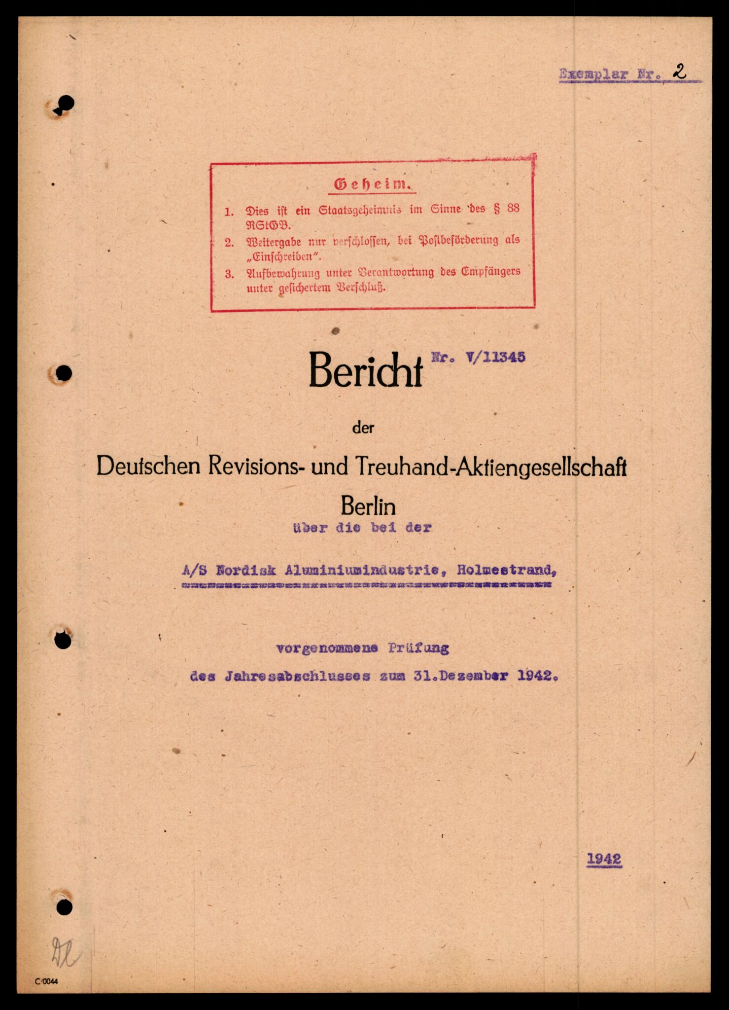 Forsvarets Overkommando. 2 kontor. Arkiv 11.4. Spredte tyske arkivsaker, AV/RA-RAFA-7031/D/Dar/Darc/L0030: Tyske oppgaver over norske industribedrifter, 1940-1943, p. 216